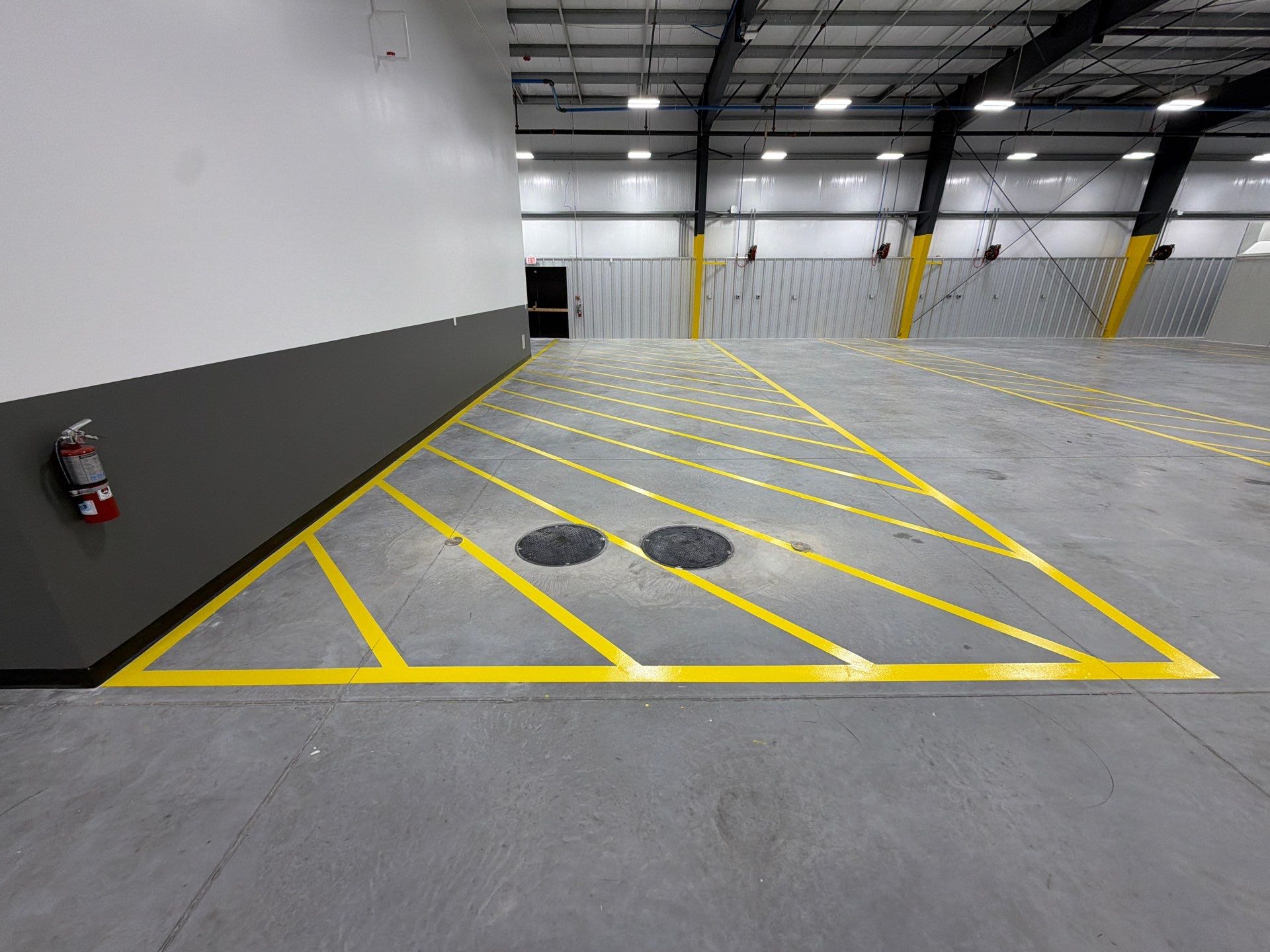 Industrial Epoxy Safety Marking and Hatch Layout in Spring Hill by Everline Coatings & Services - Southwest FL