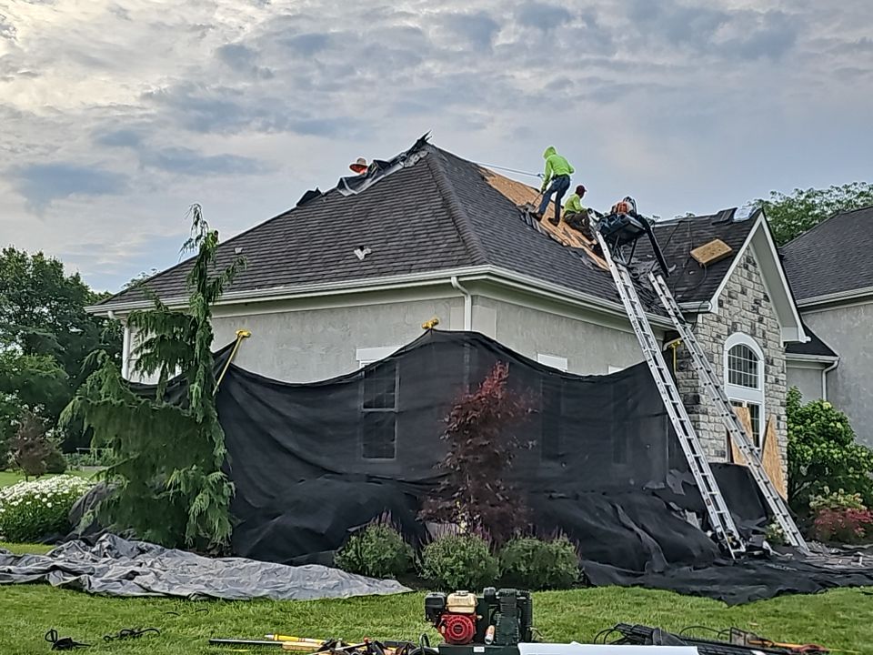 Residential Roofing Installation using Atlas Pinnacle Black Shingles by 614 Exteriors