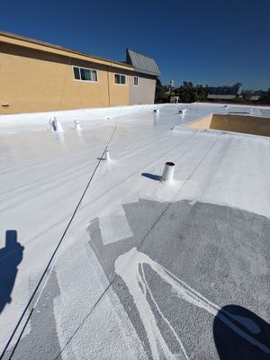 Commercial Silicone Roof System using American Standard Silicone System