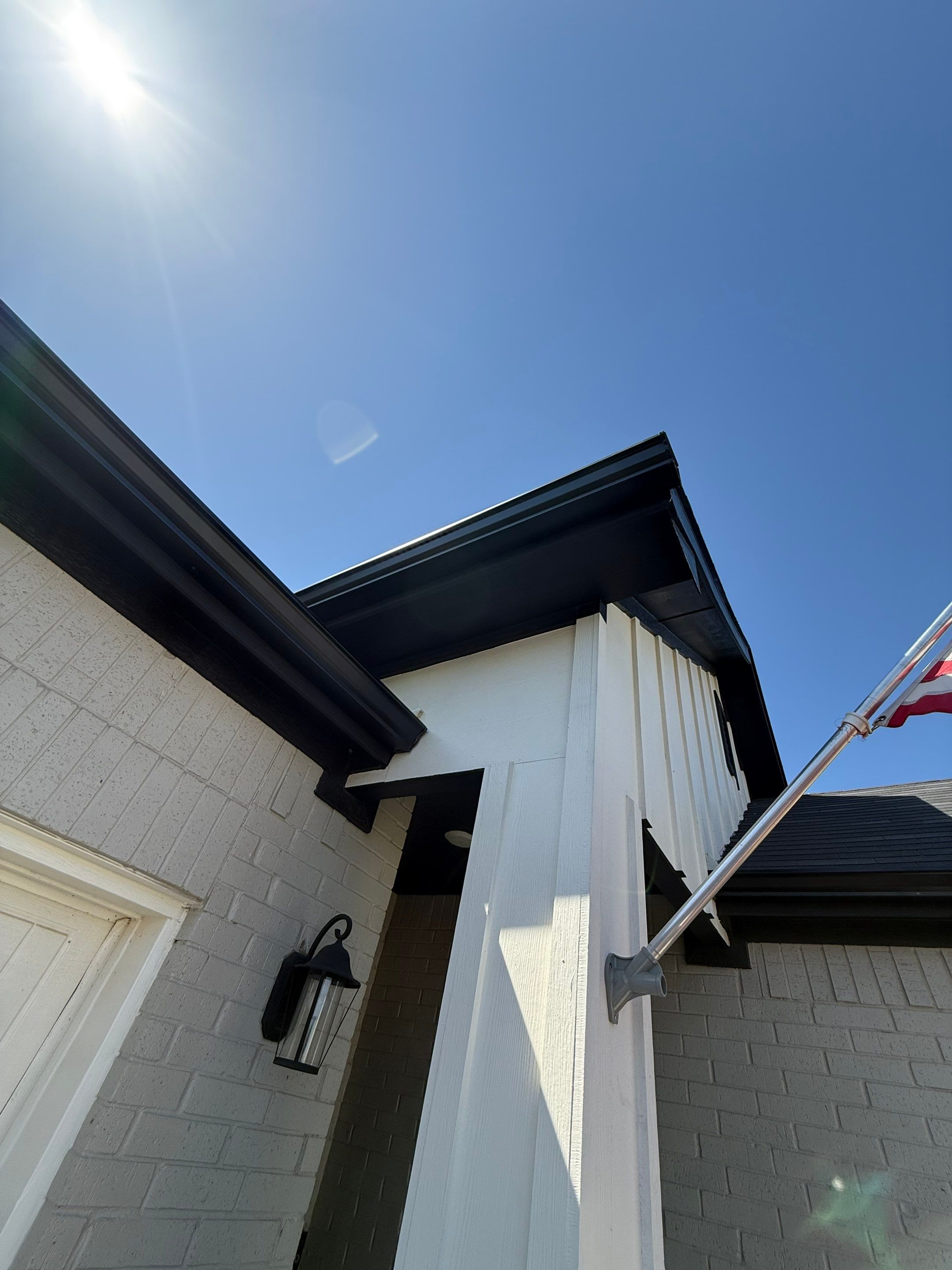 Senox Black Gutters by First Out Roofing 