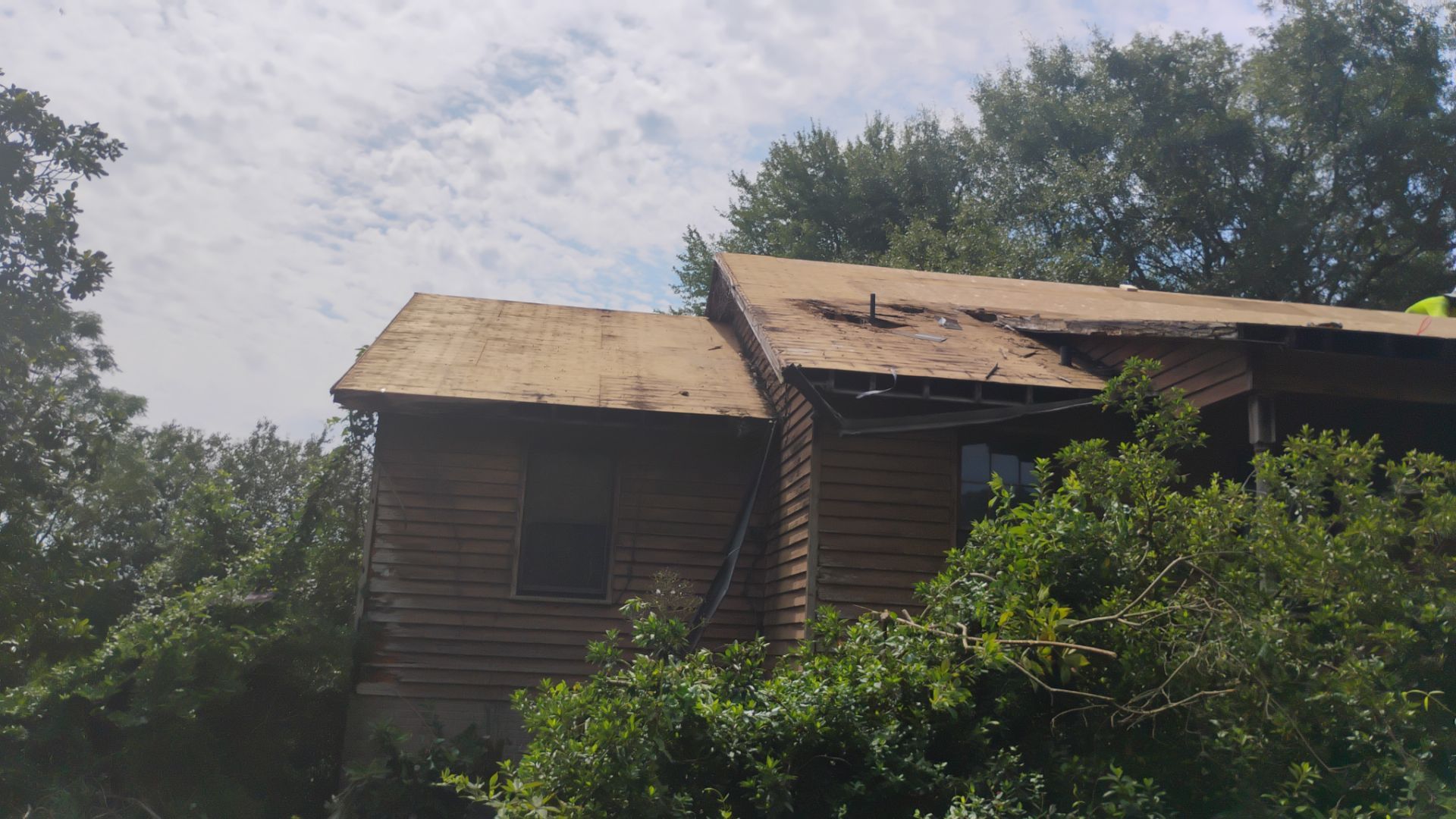 Syler roofing job by BROCK BUILDERS 