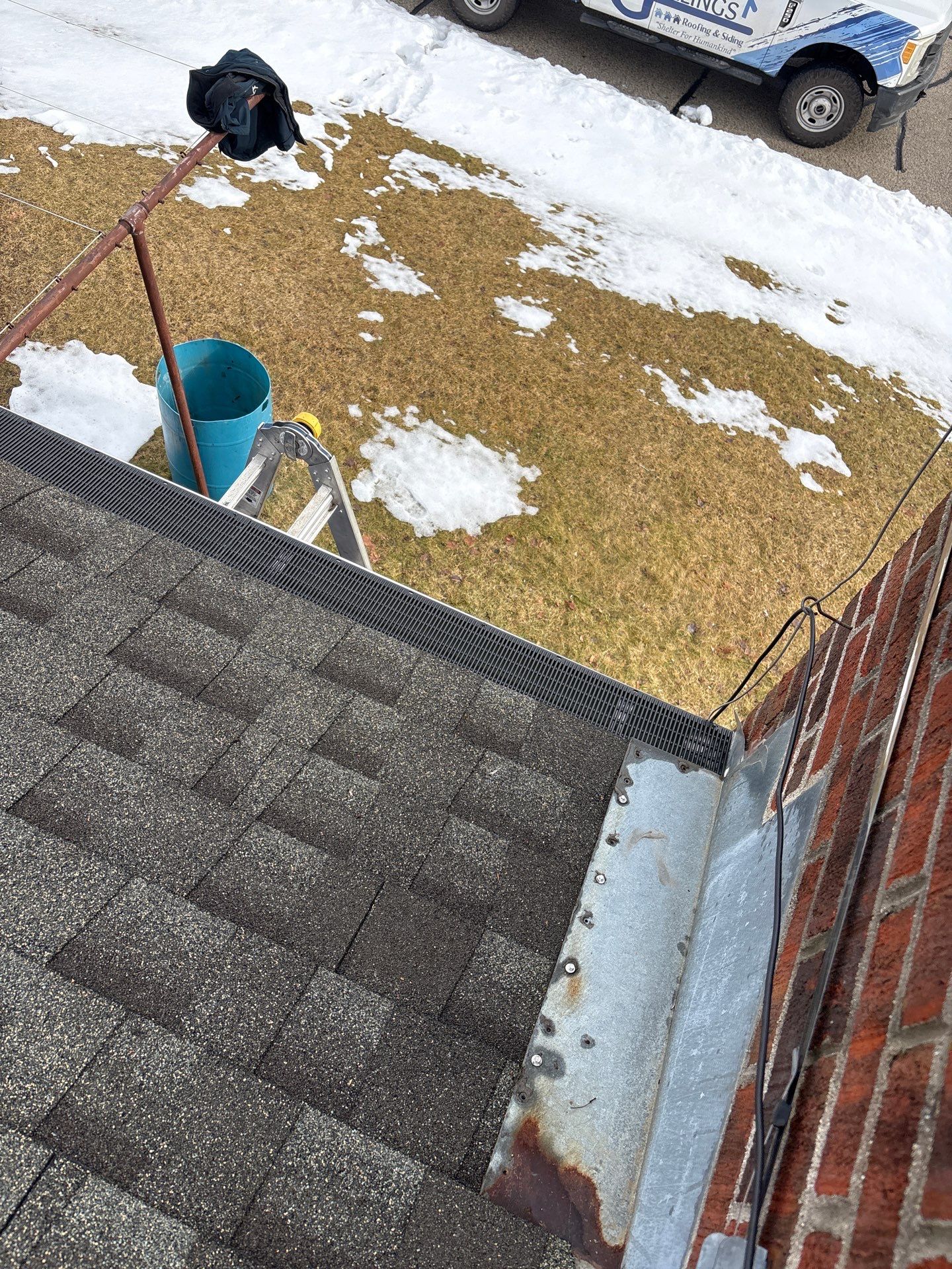 Rain Drop Gutter Guard Install Plymouth WI by Gellings Roofing & Siding