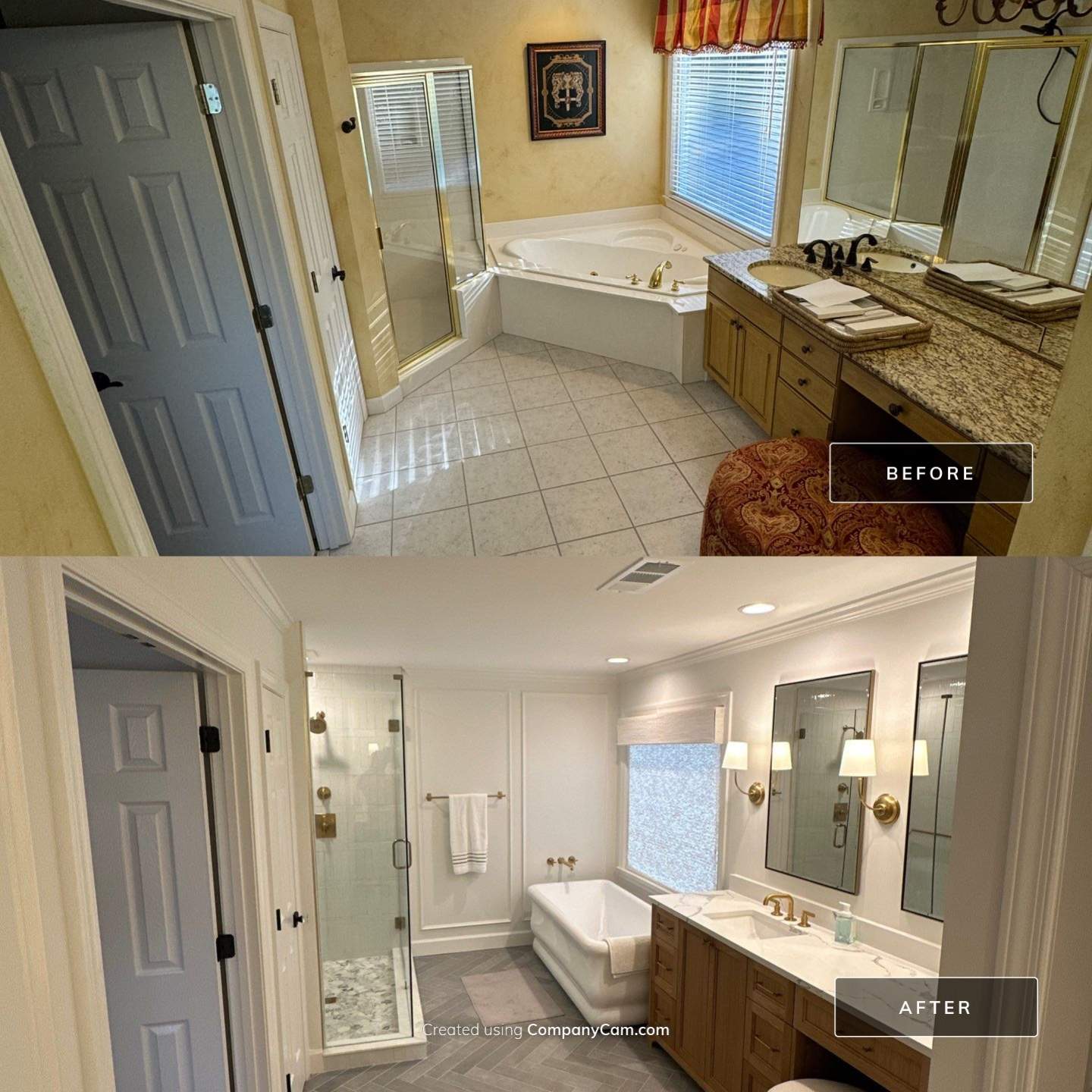 Master bathroom renovation by Prudencio