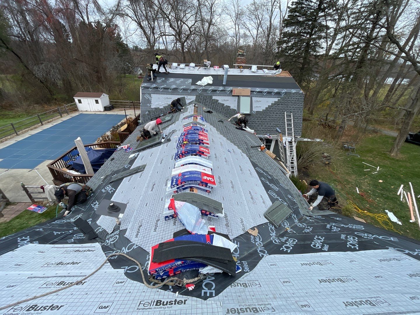 Residential Roofing Installation using GAF Timberline HDZ by Sensible Home Solutions