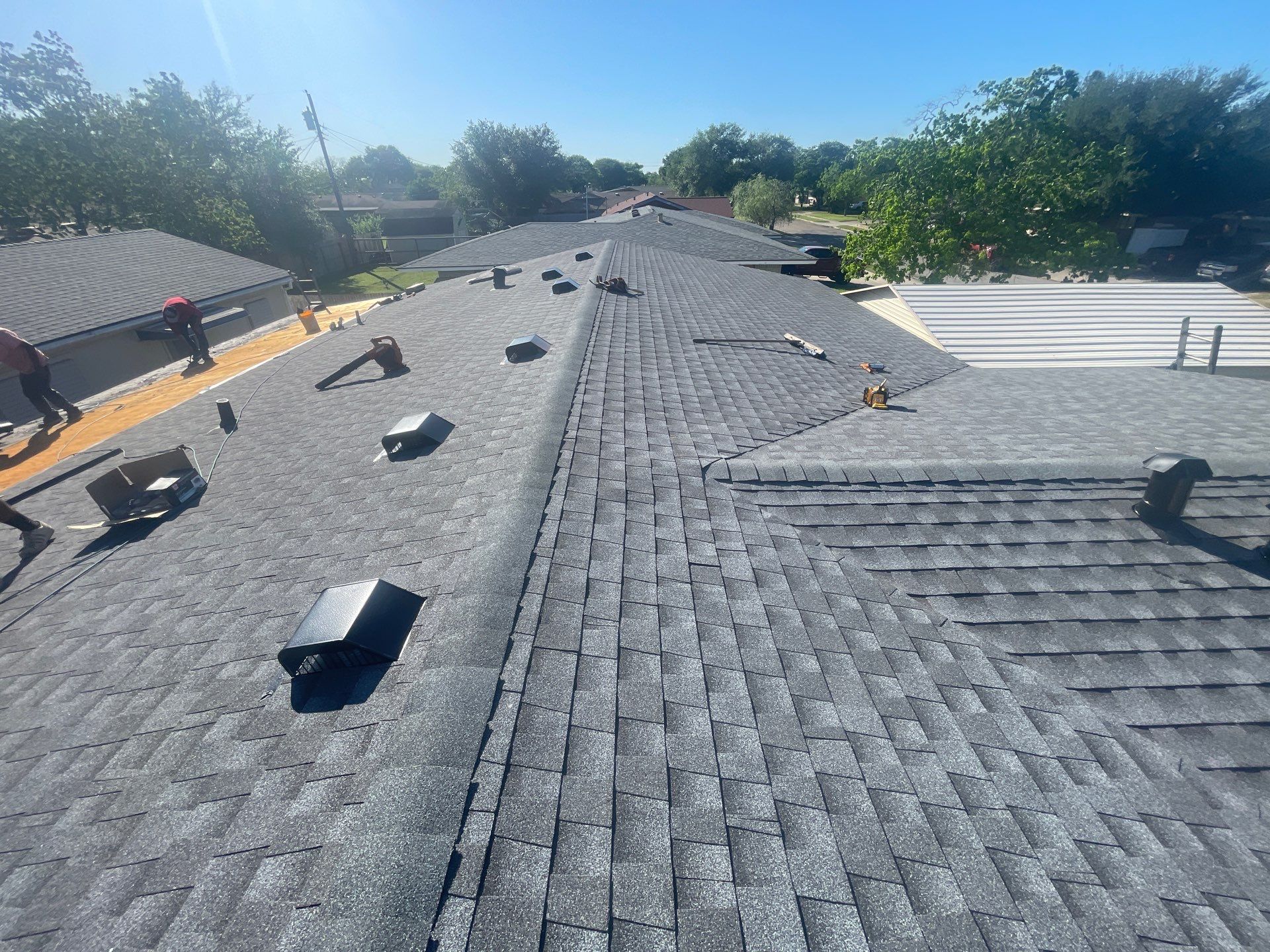 Residential Roofing Installation using GAF HDZ Pewter Grey by Lighthouse Roofing