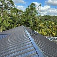 24ga 1.5" Mechanical Seam Dark Bronze by Total Roofing System The Metal Roof Experts