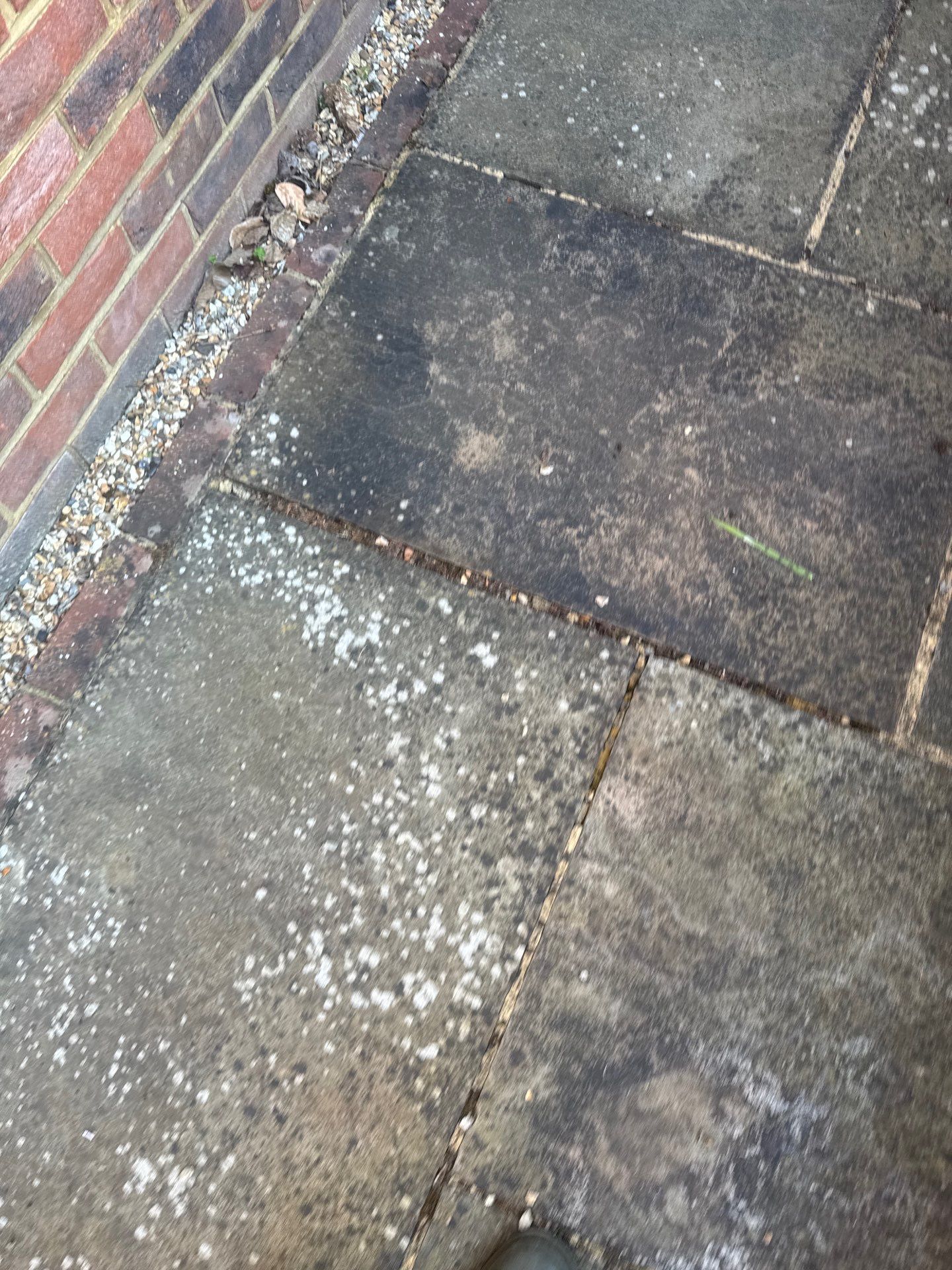 Patio Area Spring Clean using 18inch Whirlaway FSC by Ges Exterior Cleaning ltd