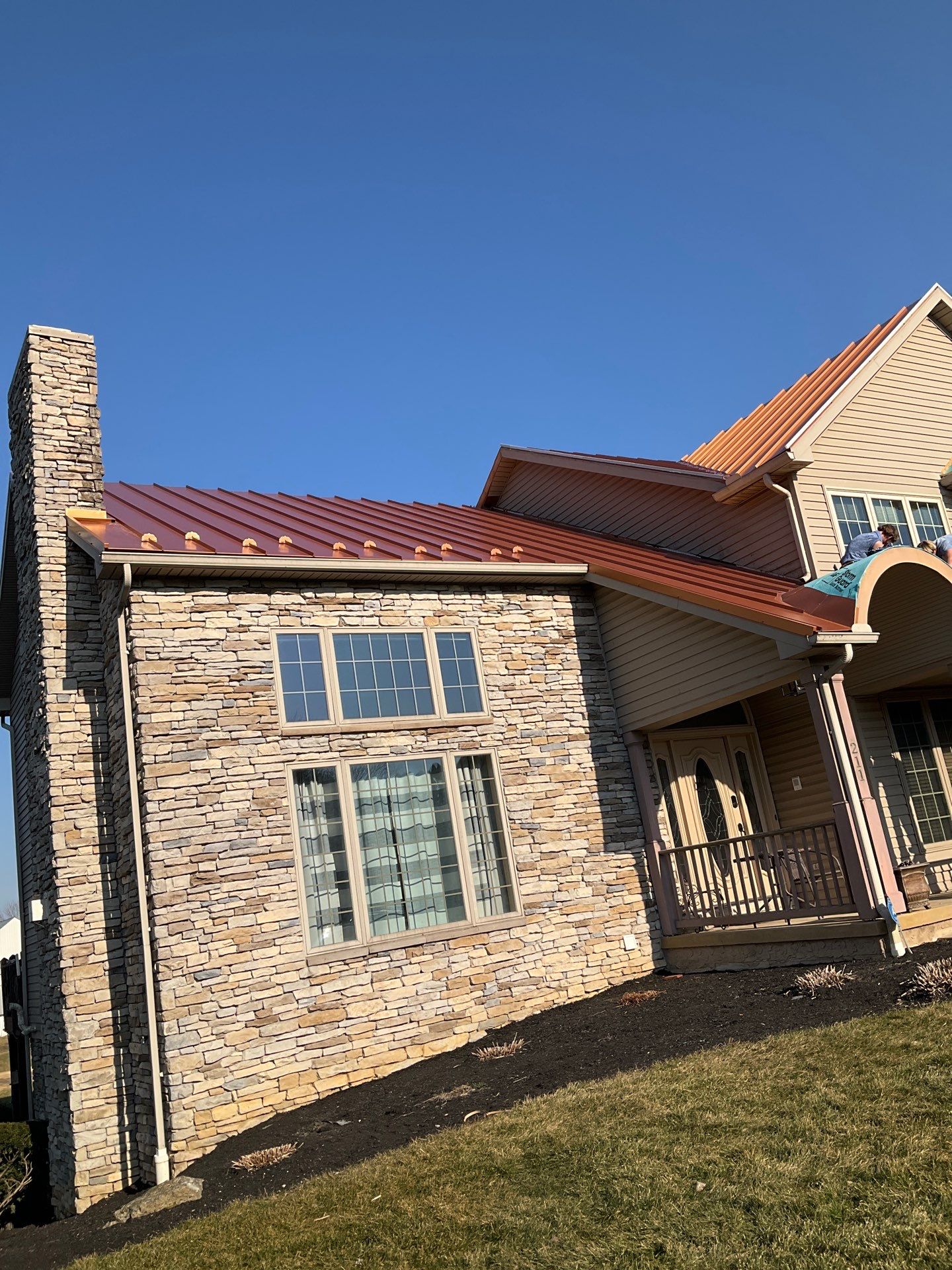 Standing Seam Roof – Copper Finish by Esh Builders