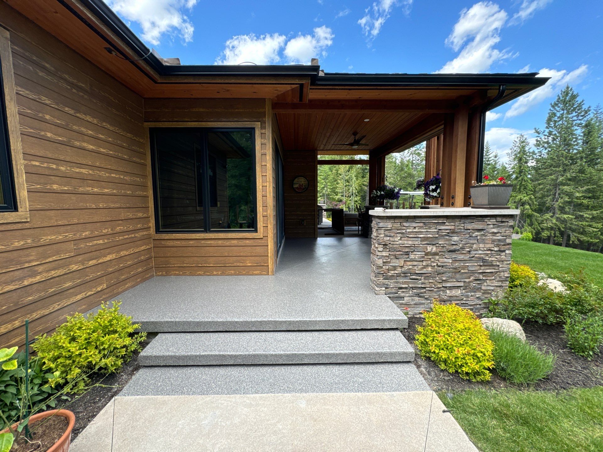 Patio Transformation using Echo 1/4" Chip by Croc Coatings, LLC