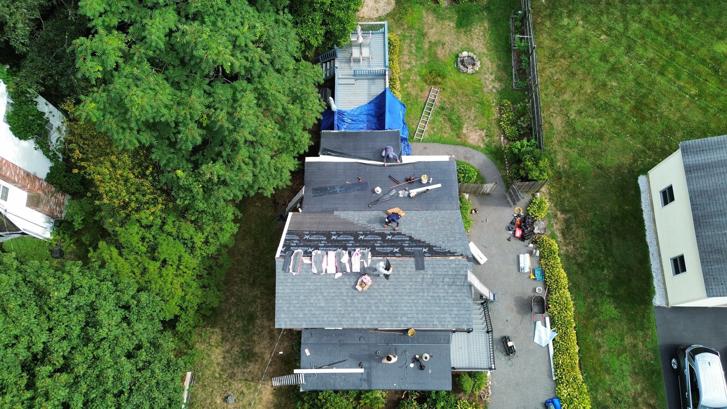 Roof Replacement & EPDM Flat Roof Installation, Billerica, MA by Mighty Dog Roofing of Greater Middlesex County