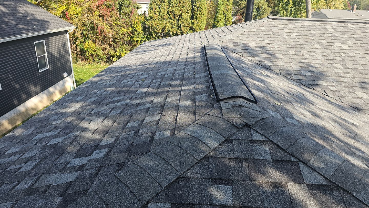Atlas Pinnacle, Color, Coastal Granite, Drip Edge, Color, Black by Eagle Eye Roofing