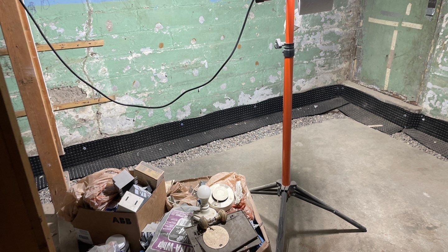 Interior Drain Tile for a South Minneapolis Basement by Waterproofing Northeast