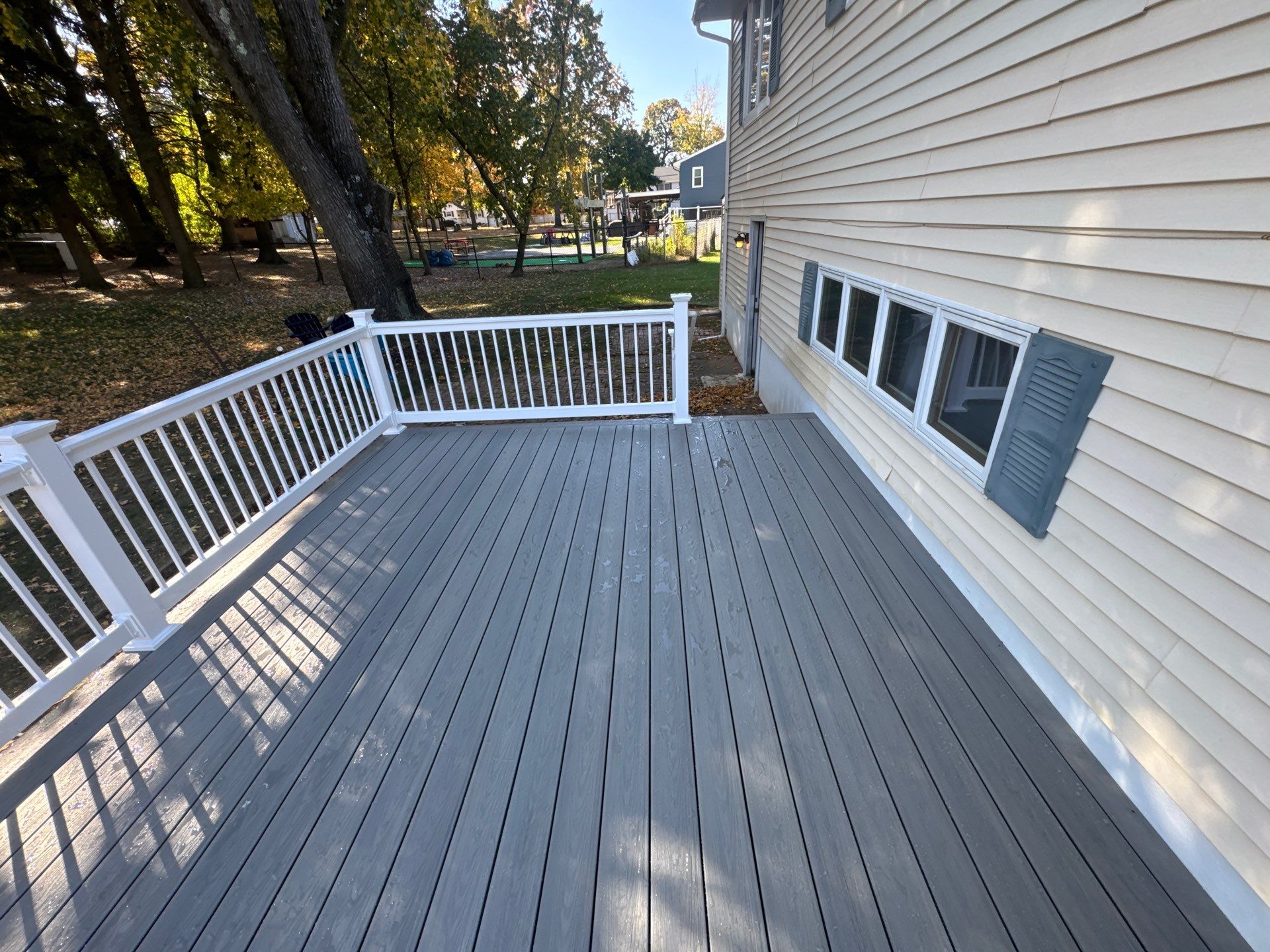 New Deck with Sliding Patio Door by deck guardian