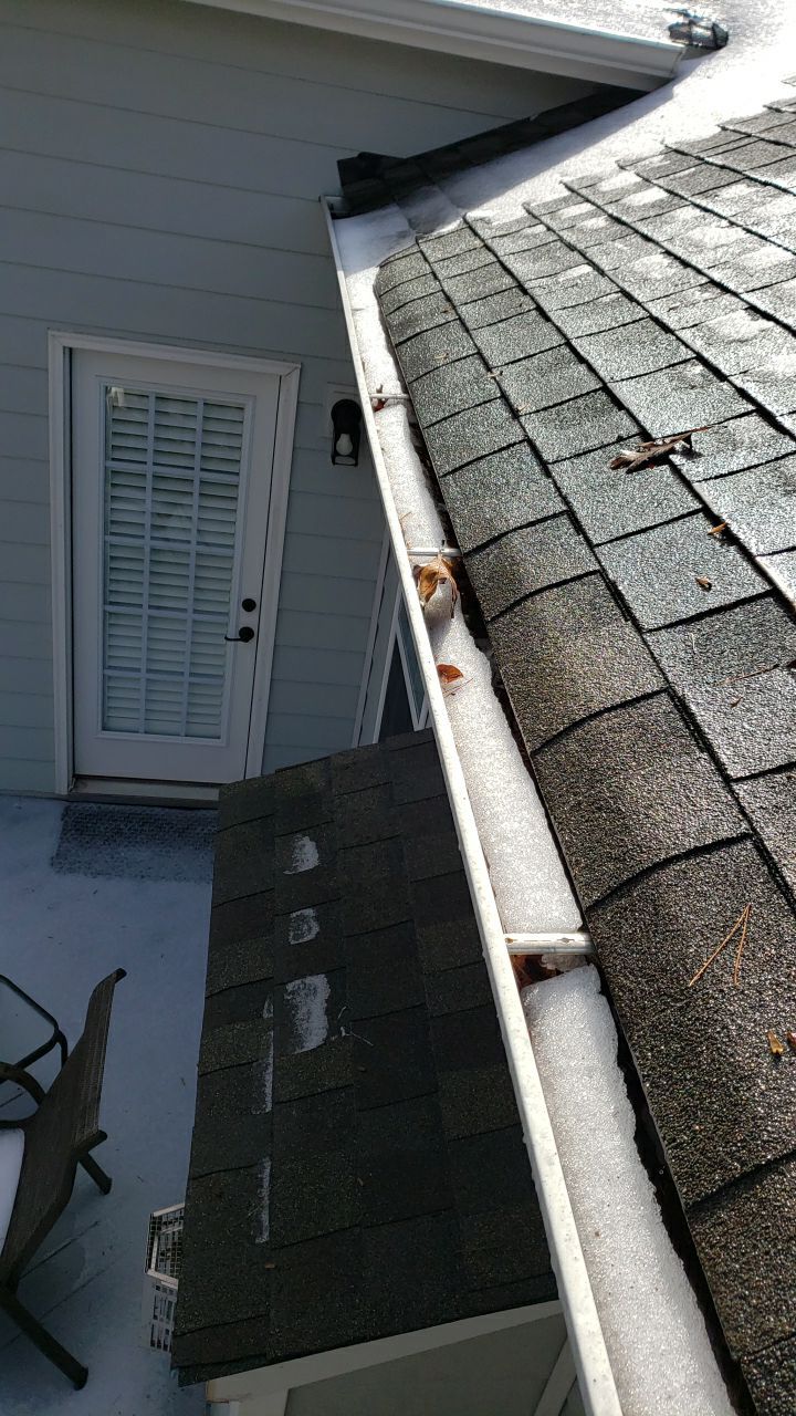Gutter Cleaning using water by Power Wash Masters LLC
