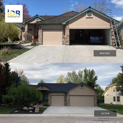 Eagle Idaho Single Level Residential Roofing Installation using Owens Corning