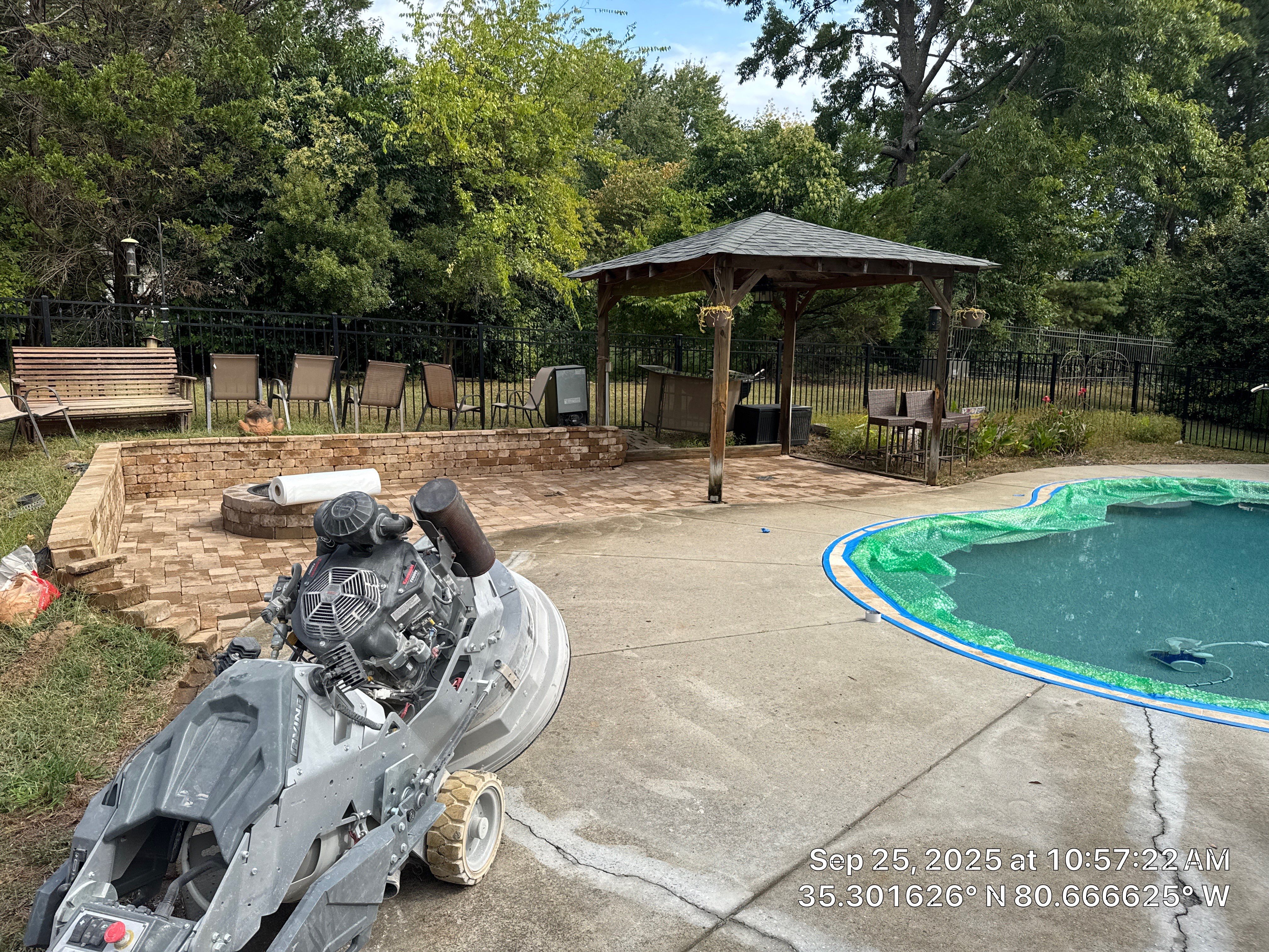 Pool Deck OverLay in Knockdown finish by Endure Concrete Coatings