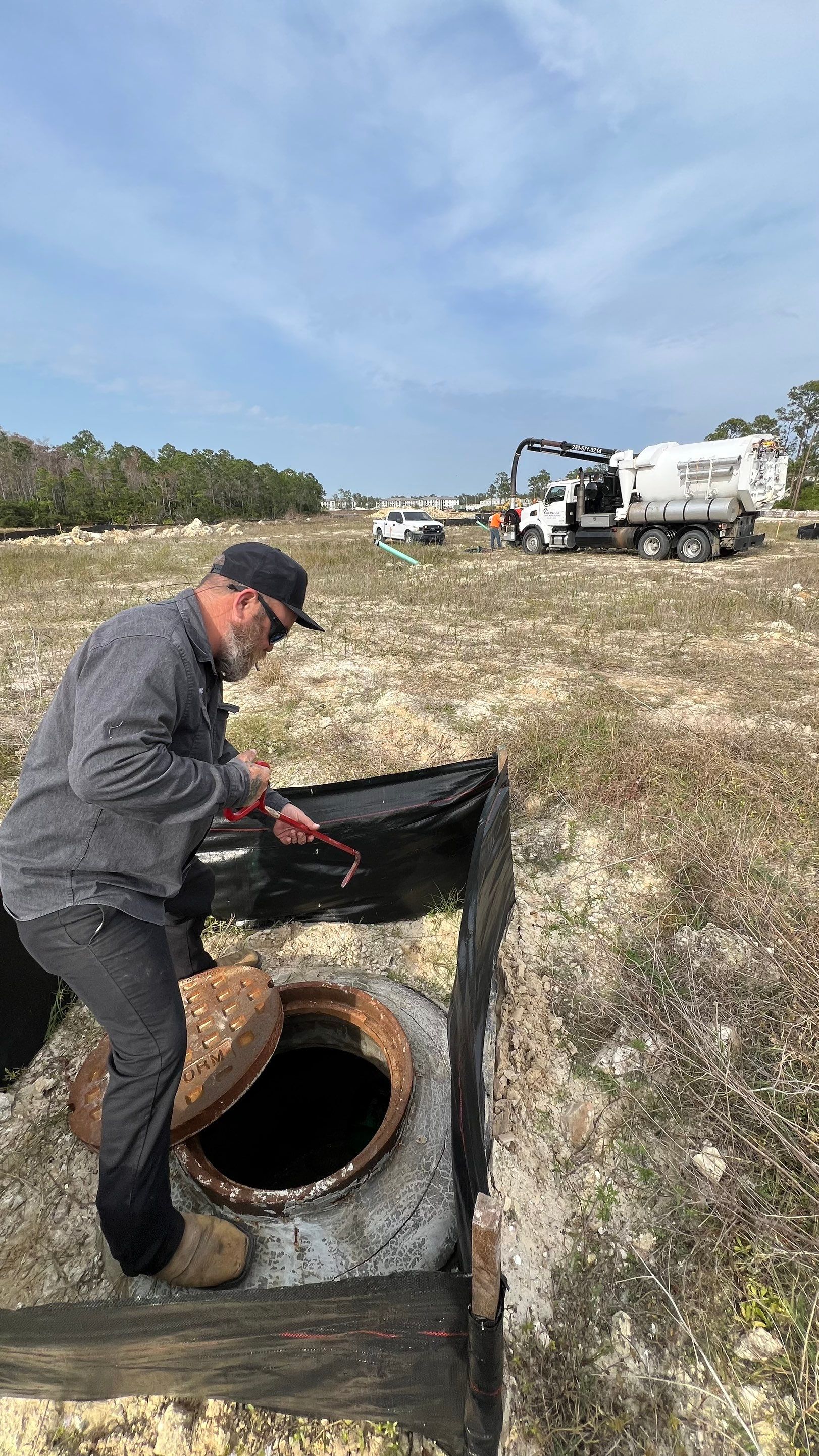 New Residential Construction Community Sewer System Cleaning by APS Power & Water