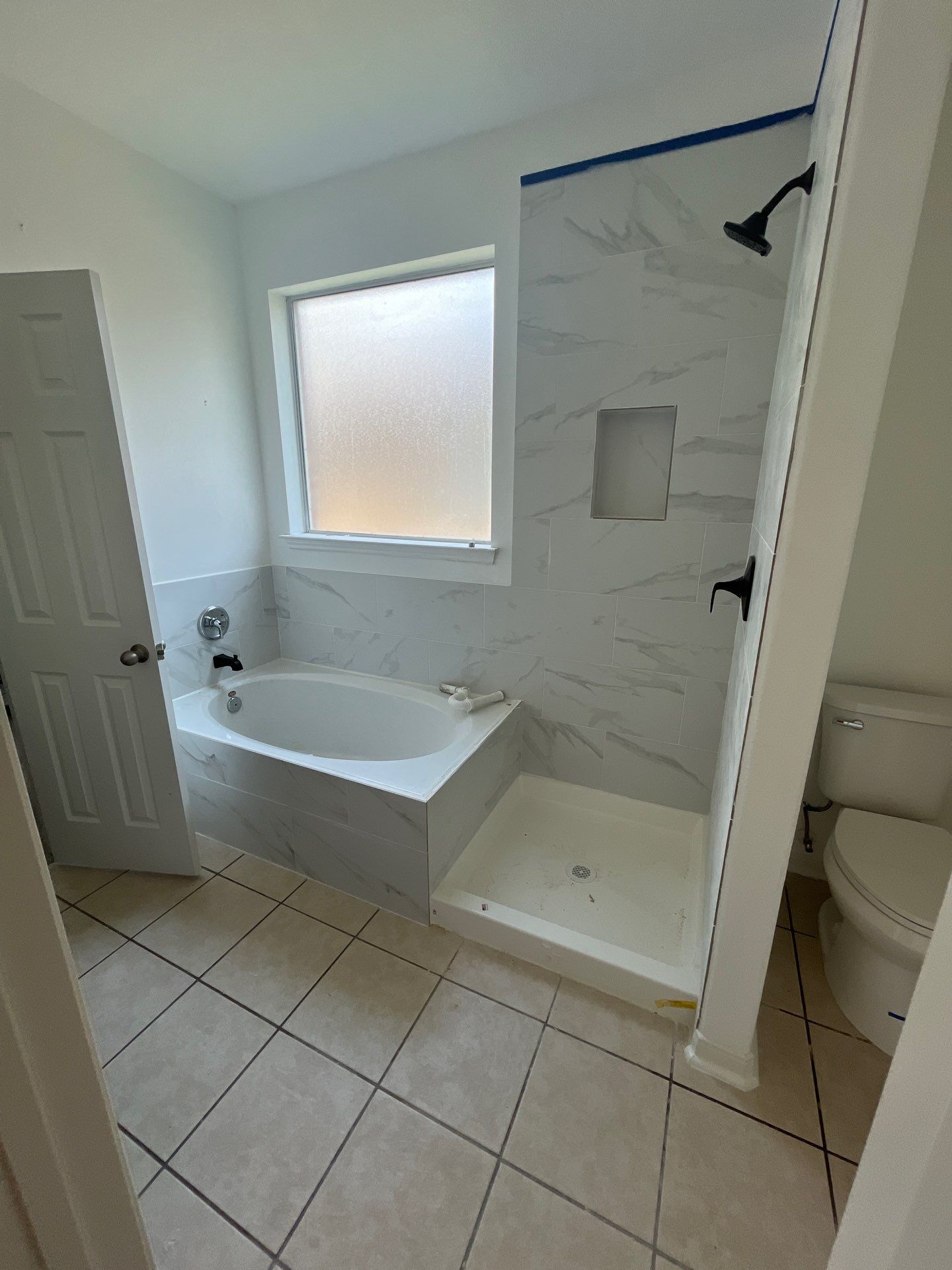 Bathroom Remodel using Water mitigation equipment by L&T General Contractors and Restoration INC