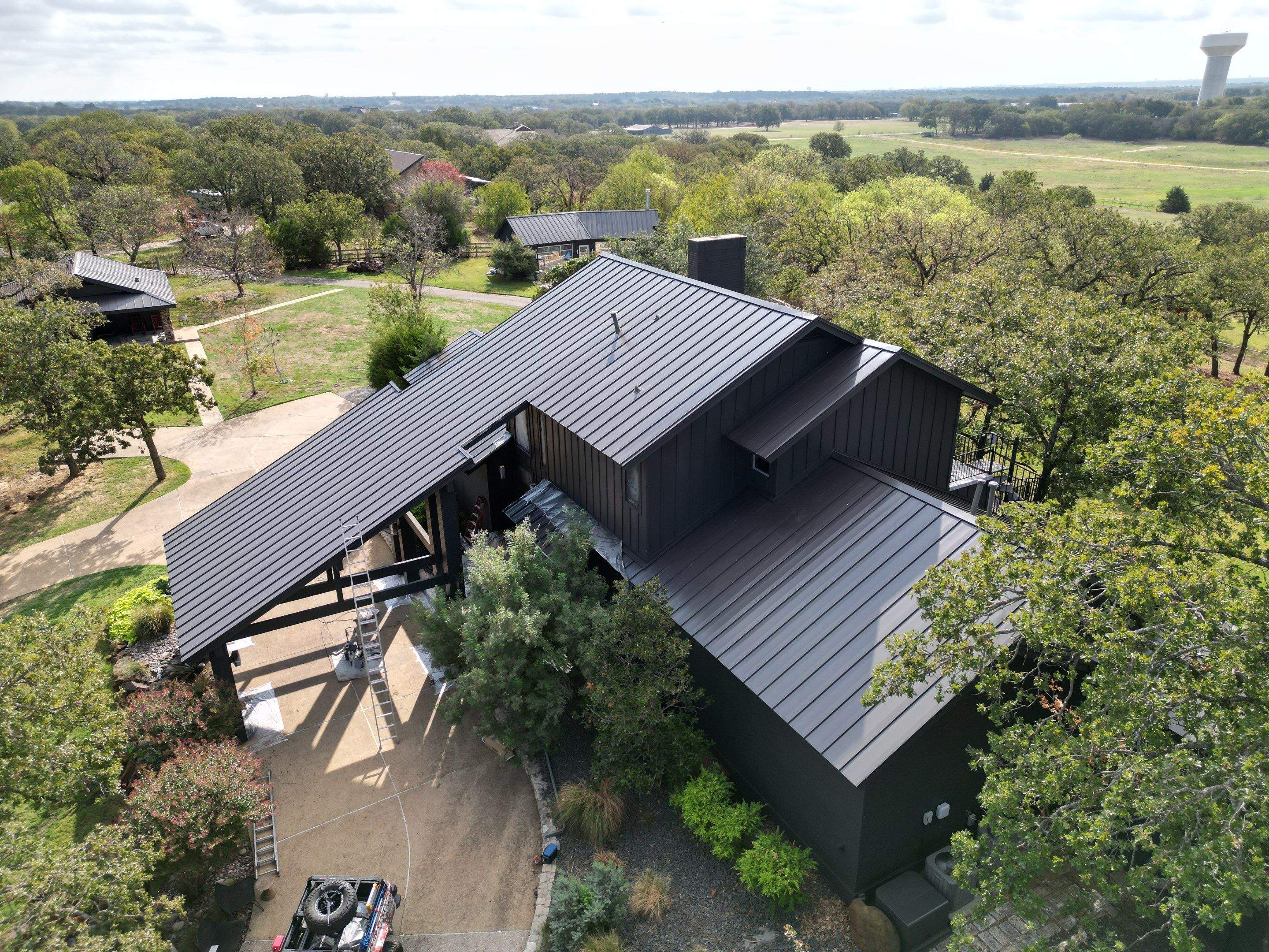Final Roof Drone Shots by First Out Roofing 