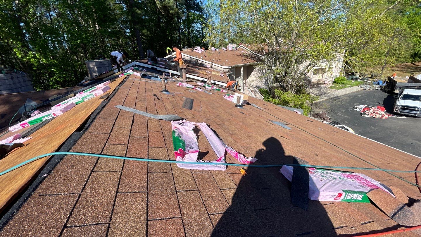 Commercial Roofing Installation using Owens Corning Autumn Brown by Inspector Roofing and Restoration