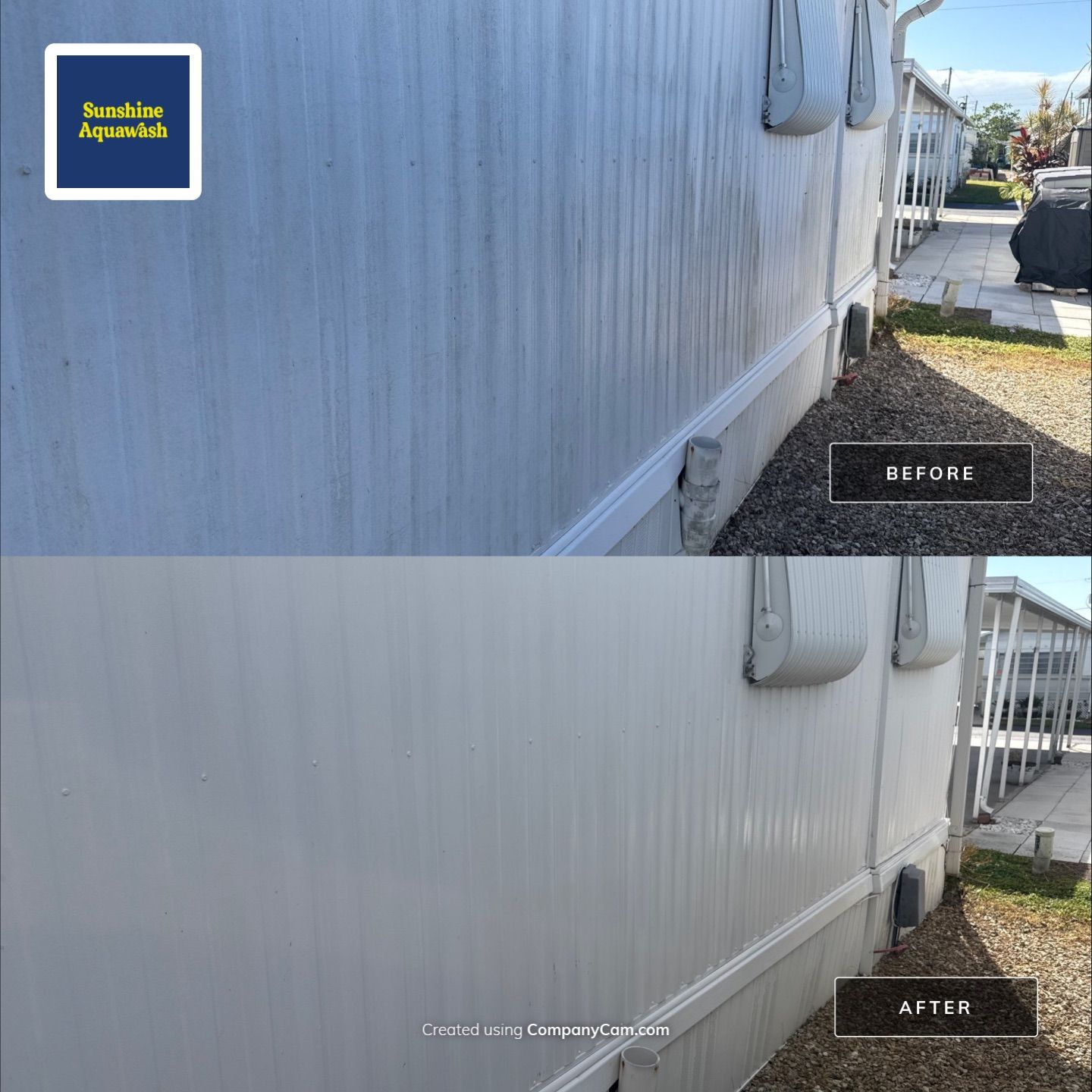 Mobile Home Wash in the Palmetto Mobile Home Club by Sunshine AquaWash