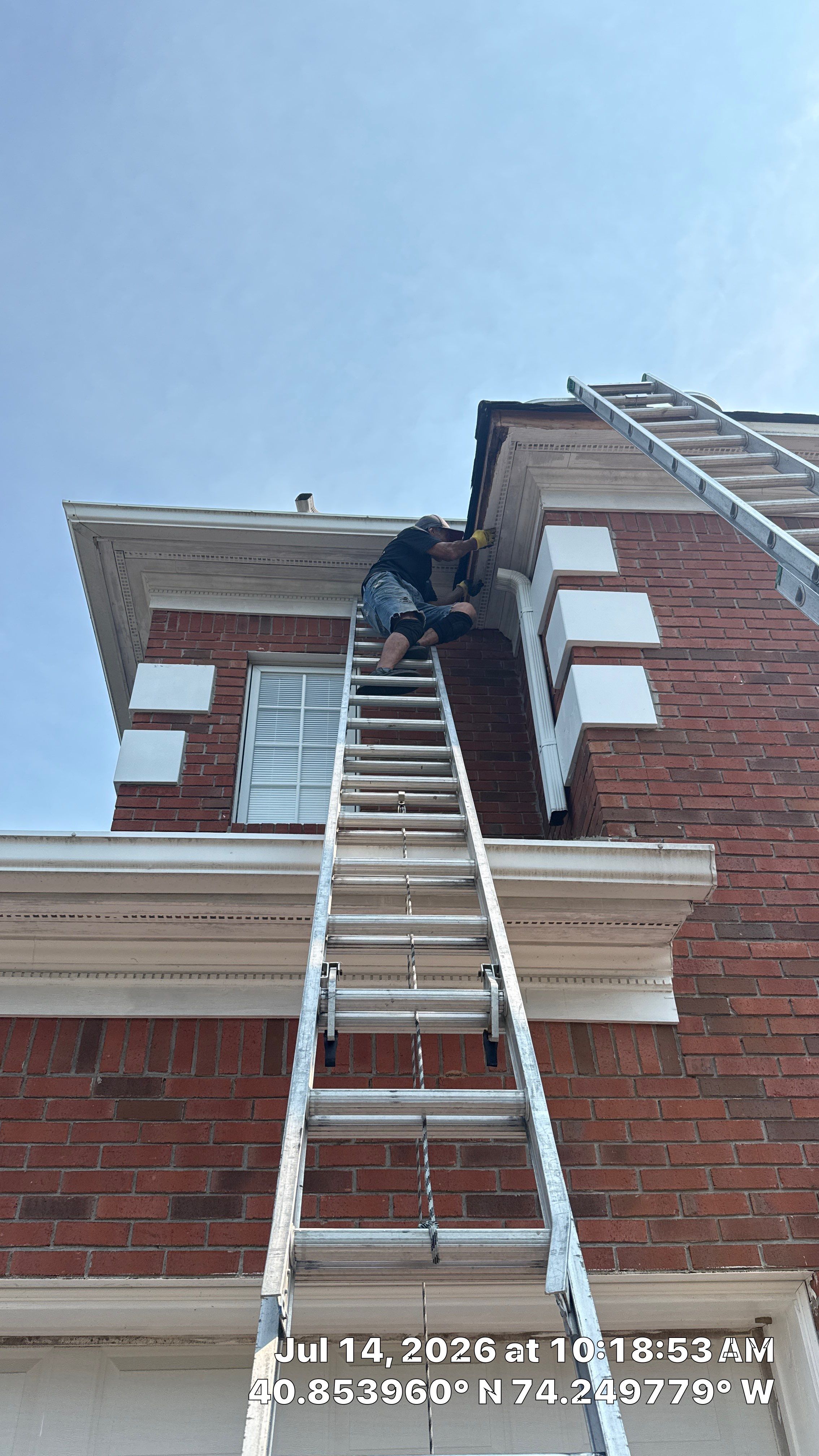 Soffit and Fascia Board Repair, Seamless Gutter Install Project in North Caldwell, New Jersey by NJ Home Maintenance Services