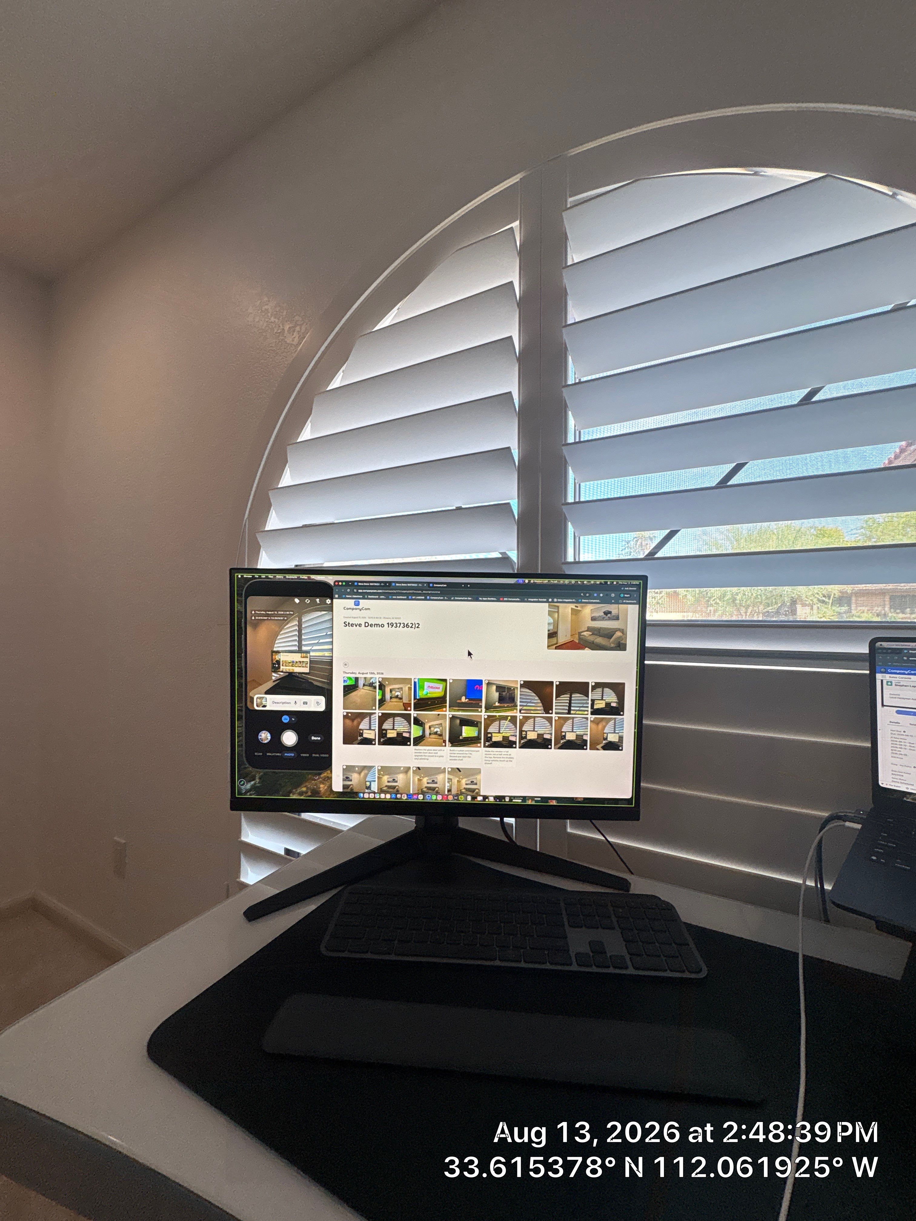 Phoenix Home Office and Media Room With Custom Shutters by CompanyCam Sales Demo