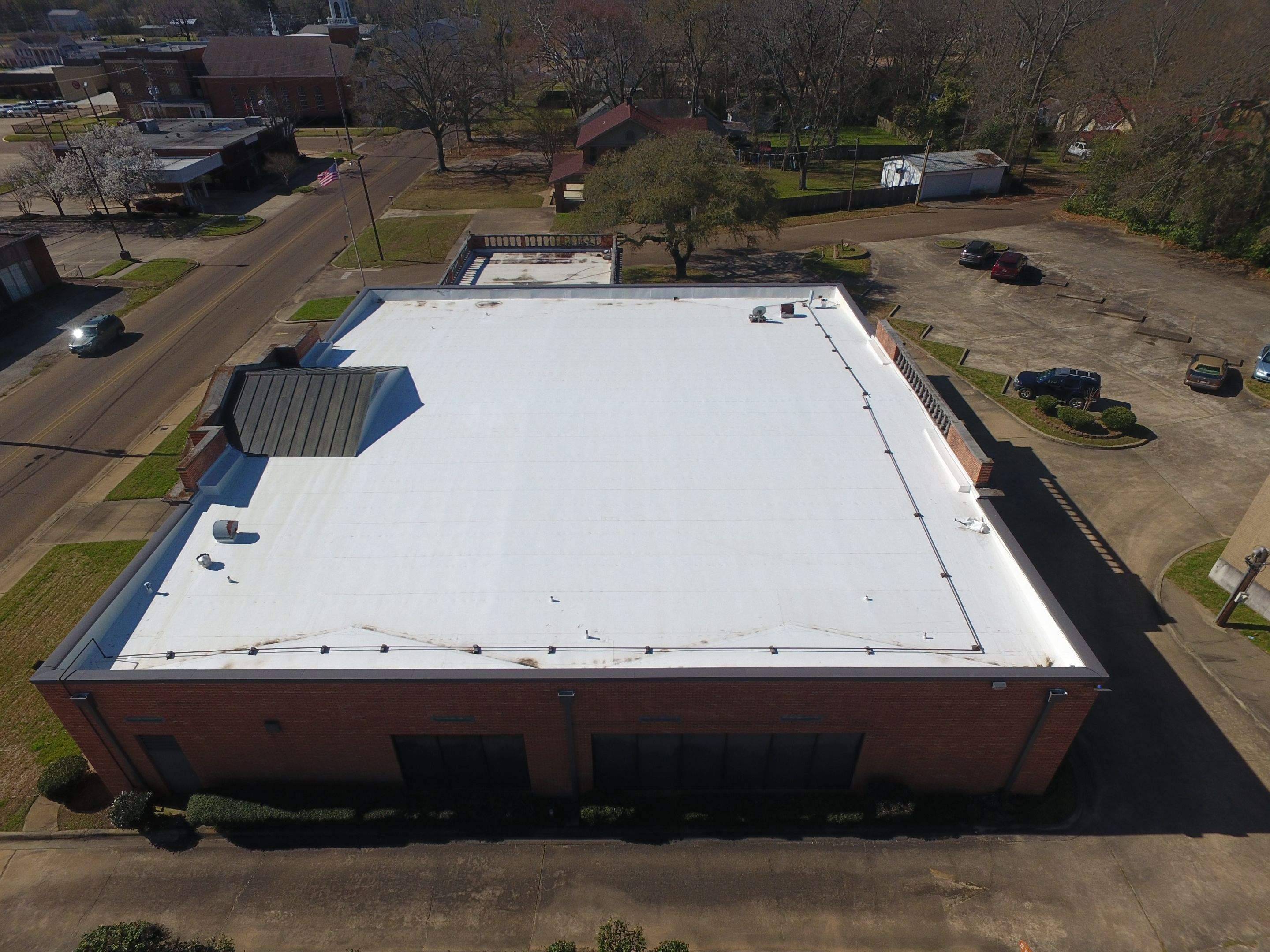 Commercial Roofing Installation using 50 mil PVC by Hostetler Roofing