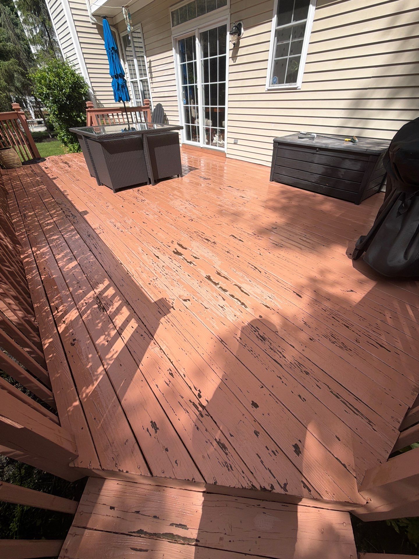 Wooden Deck Restoration in Oakland, New Jersey by Spectrum Painting, LLC