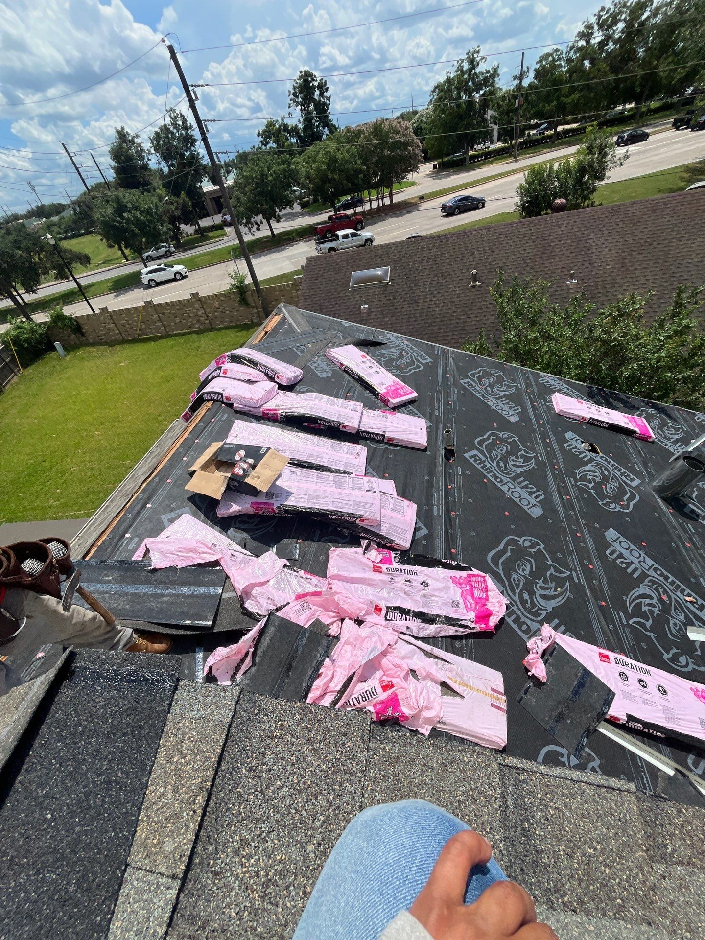 Residential Roofing Installation using Owen's Corning Duration (Lifetime) Shingles by Roof Repair Company