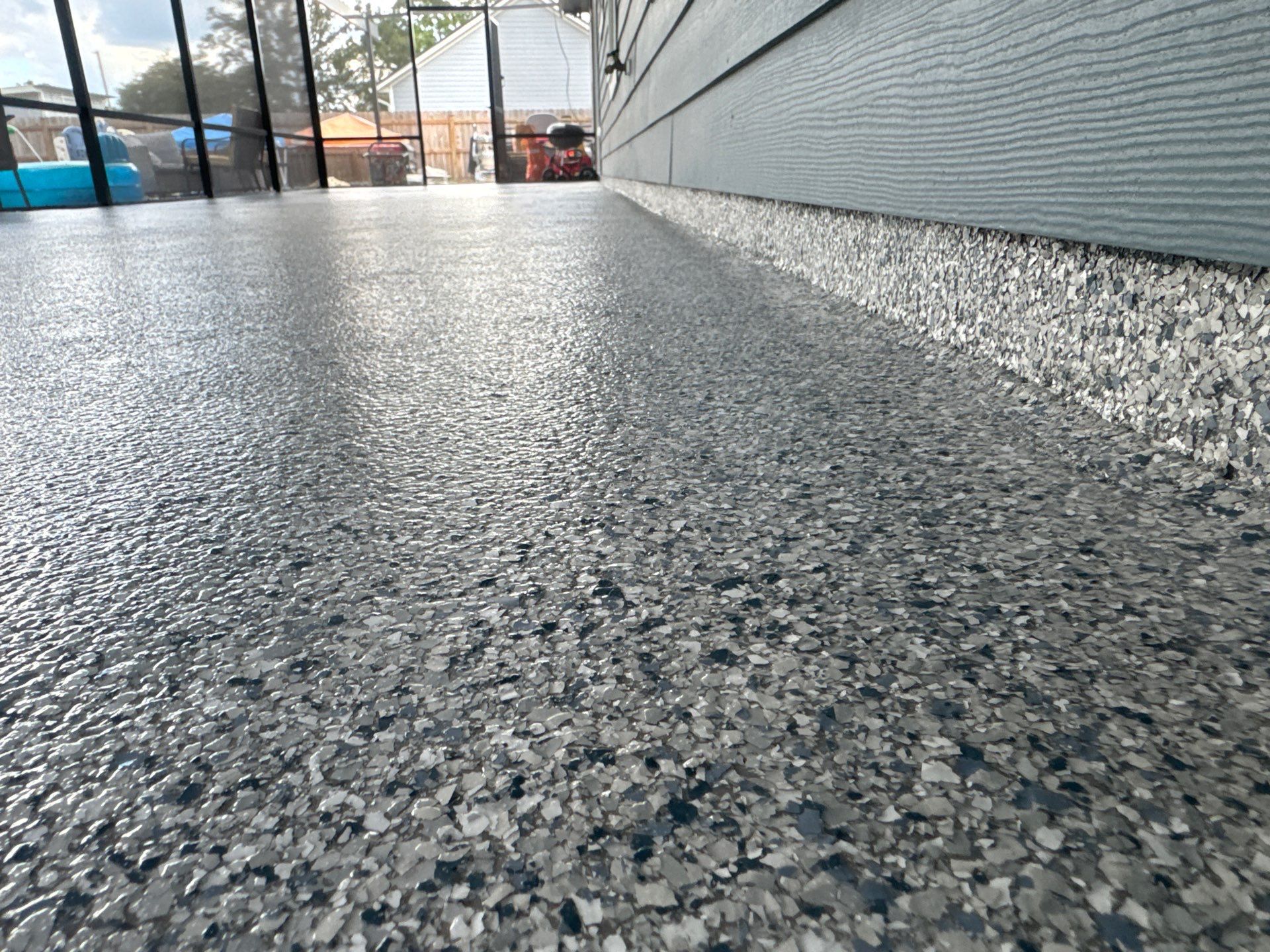 Patio Project in Keystone Heights, FL in Tidal Wave by Cross Creek Concrete Coatings