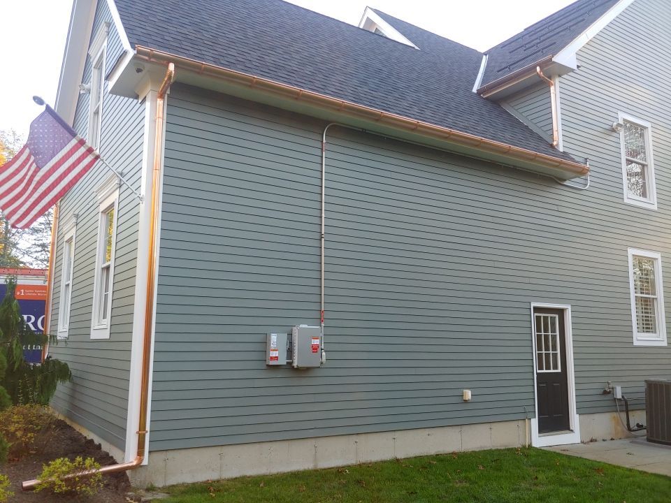 Rehoboth, MA Gutter Installation using 6" Half Round Copper Gutter by Gutter Pro Enterprises