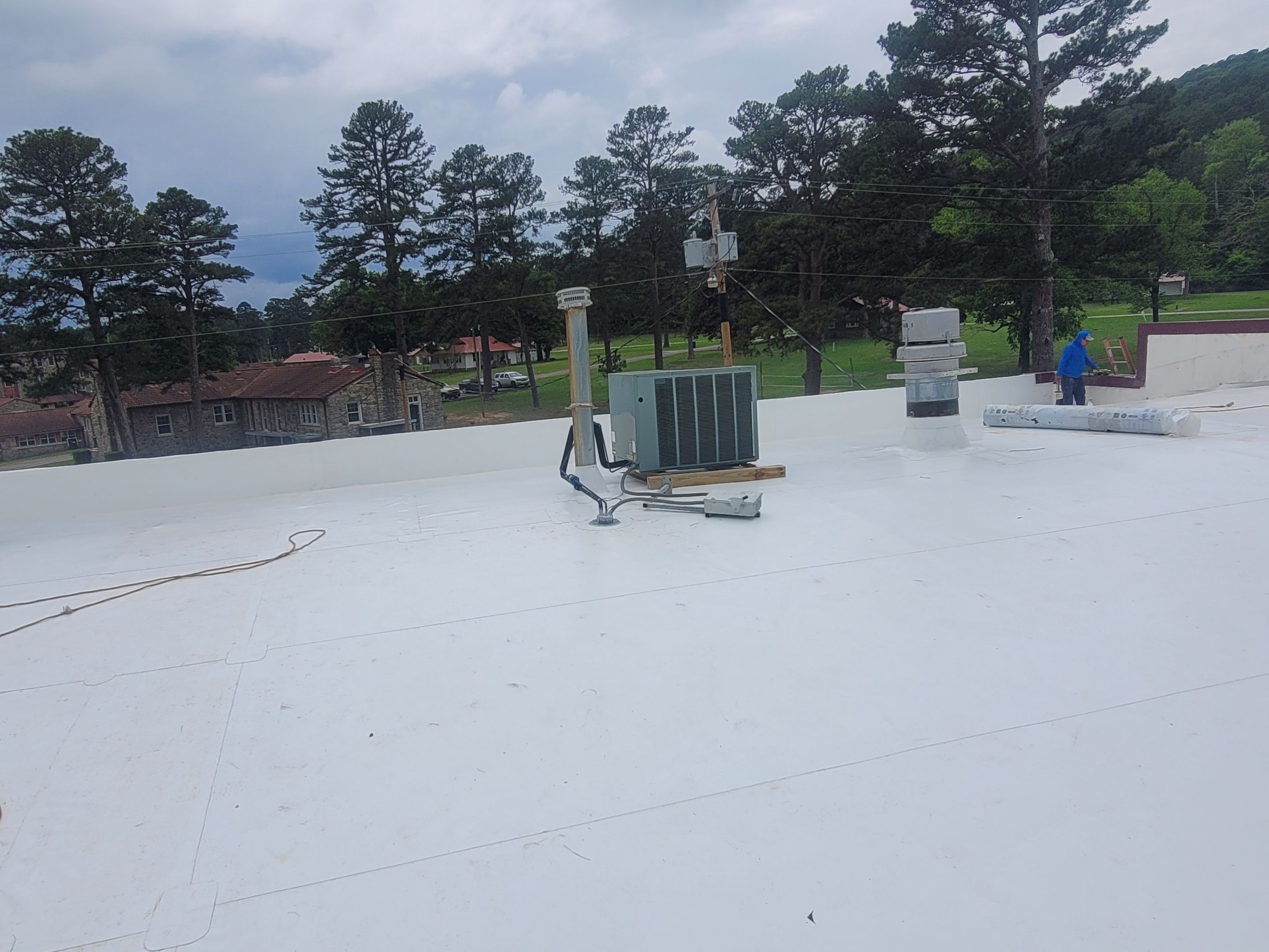 Choctaw Nation Healthcare Center - White Building by Hostetler Roofing