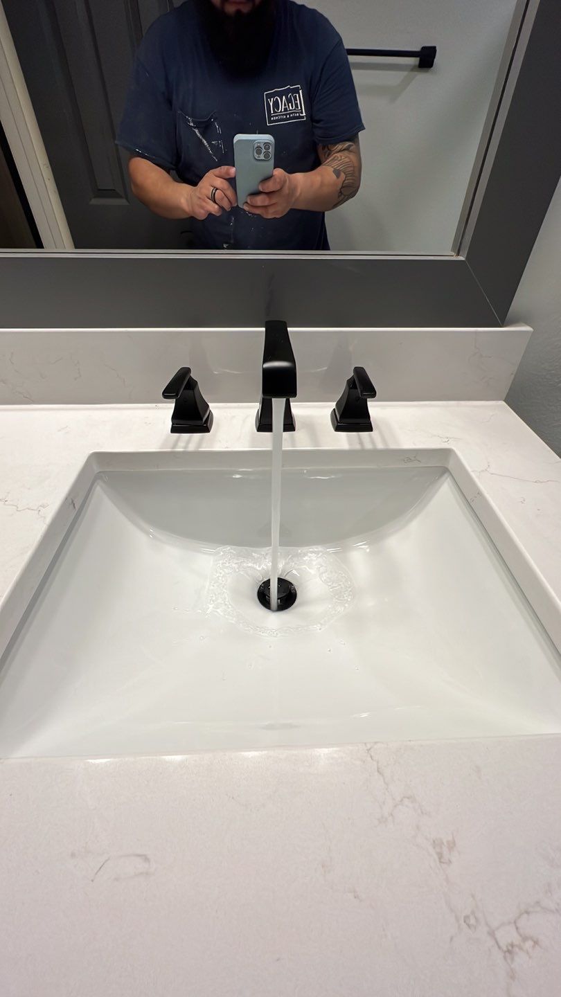 Braun’s Farm Bathroom Remodel | Modern Subway Tile Tub Shower & Custom Vanity in San Antonio by Legacy Bath and Kitchen