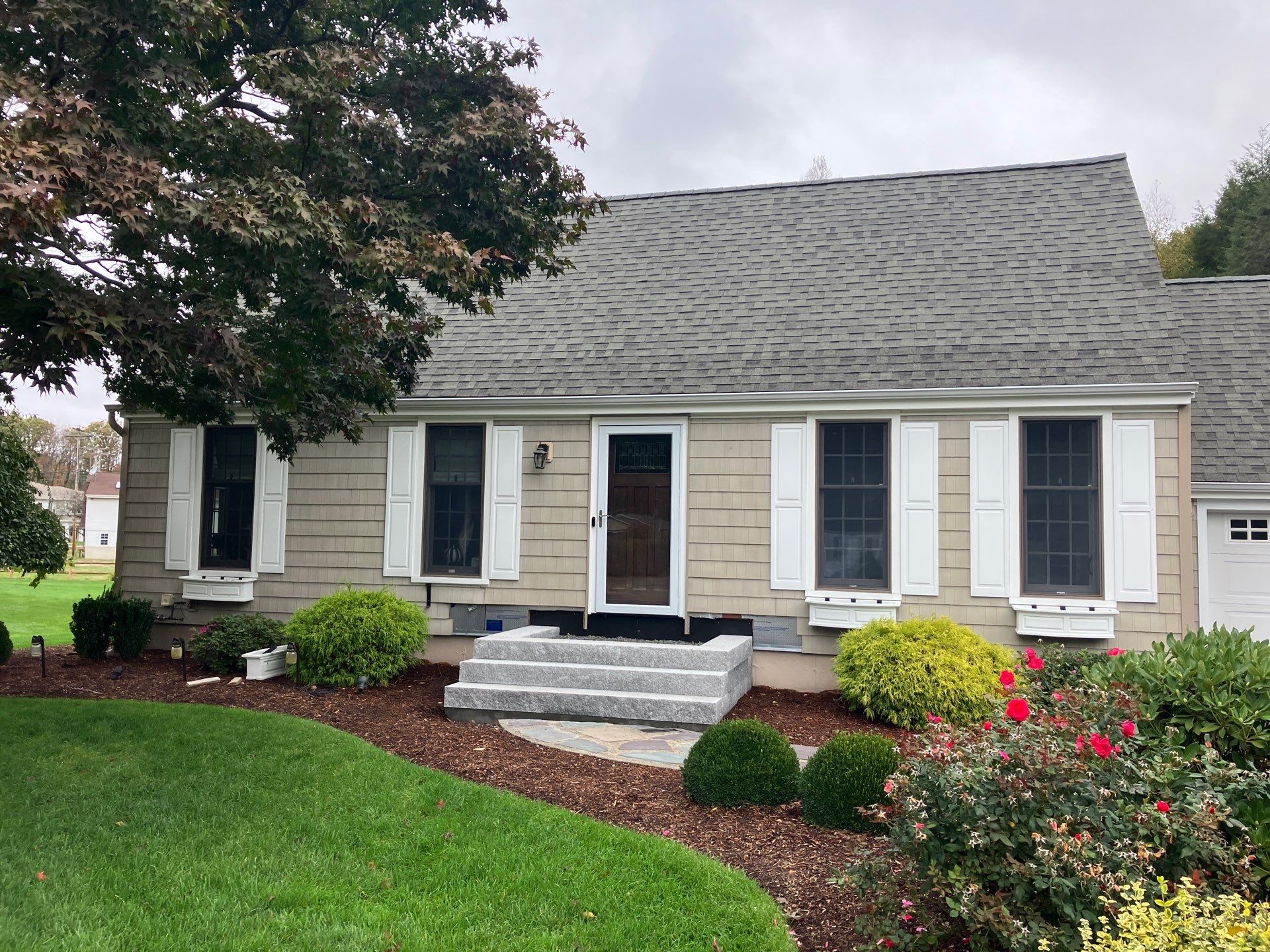 Welcoming portico addition by DiGiorgi Roofing and Siding Inc