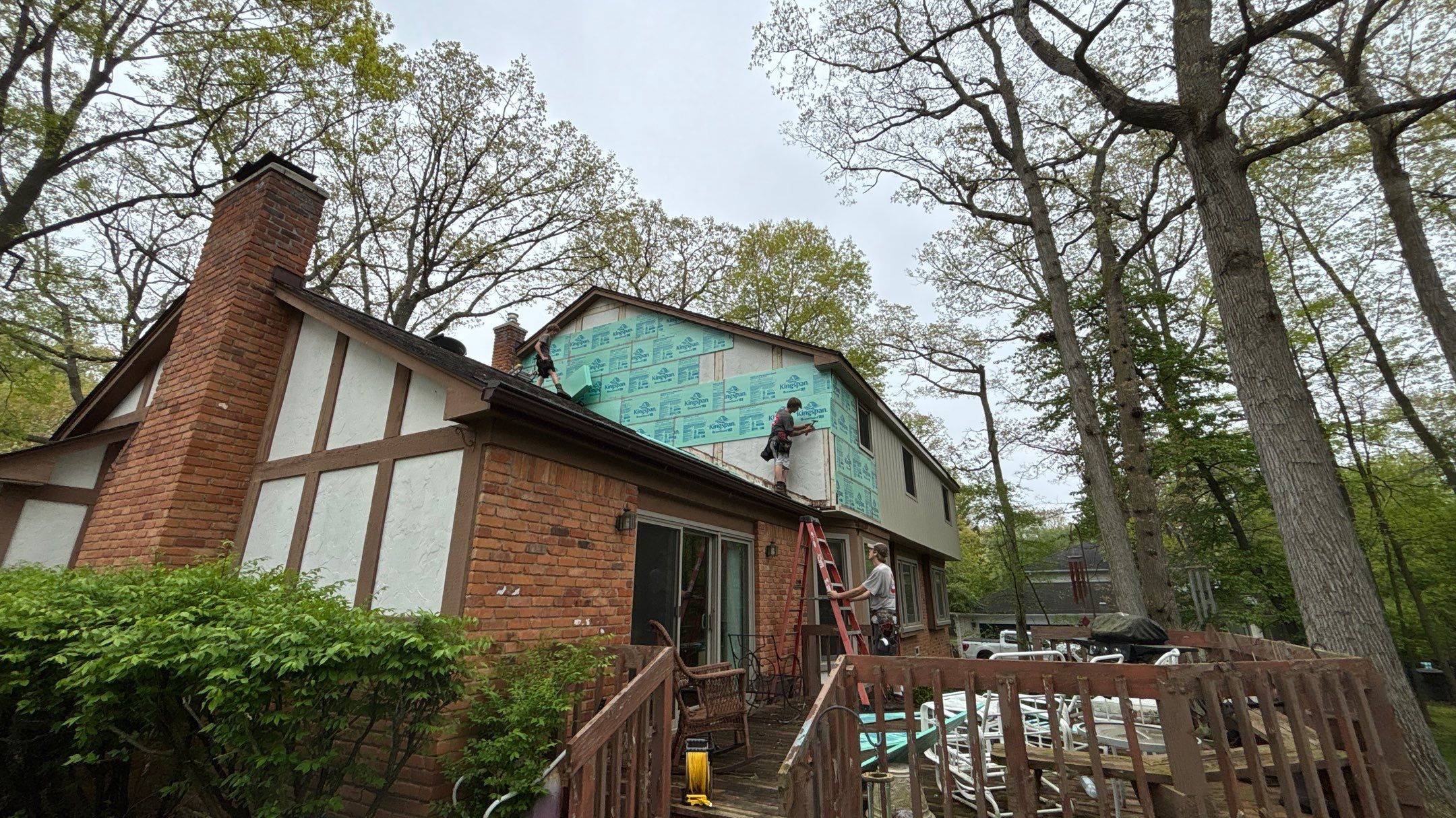 Siding Installation using Alside Monterey Sand by 180 Contractors