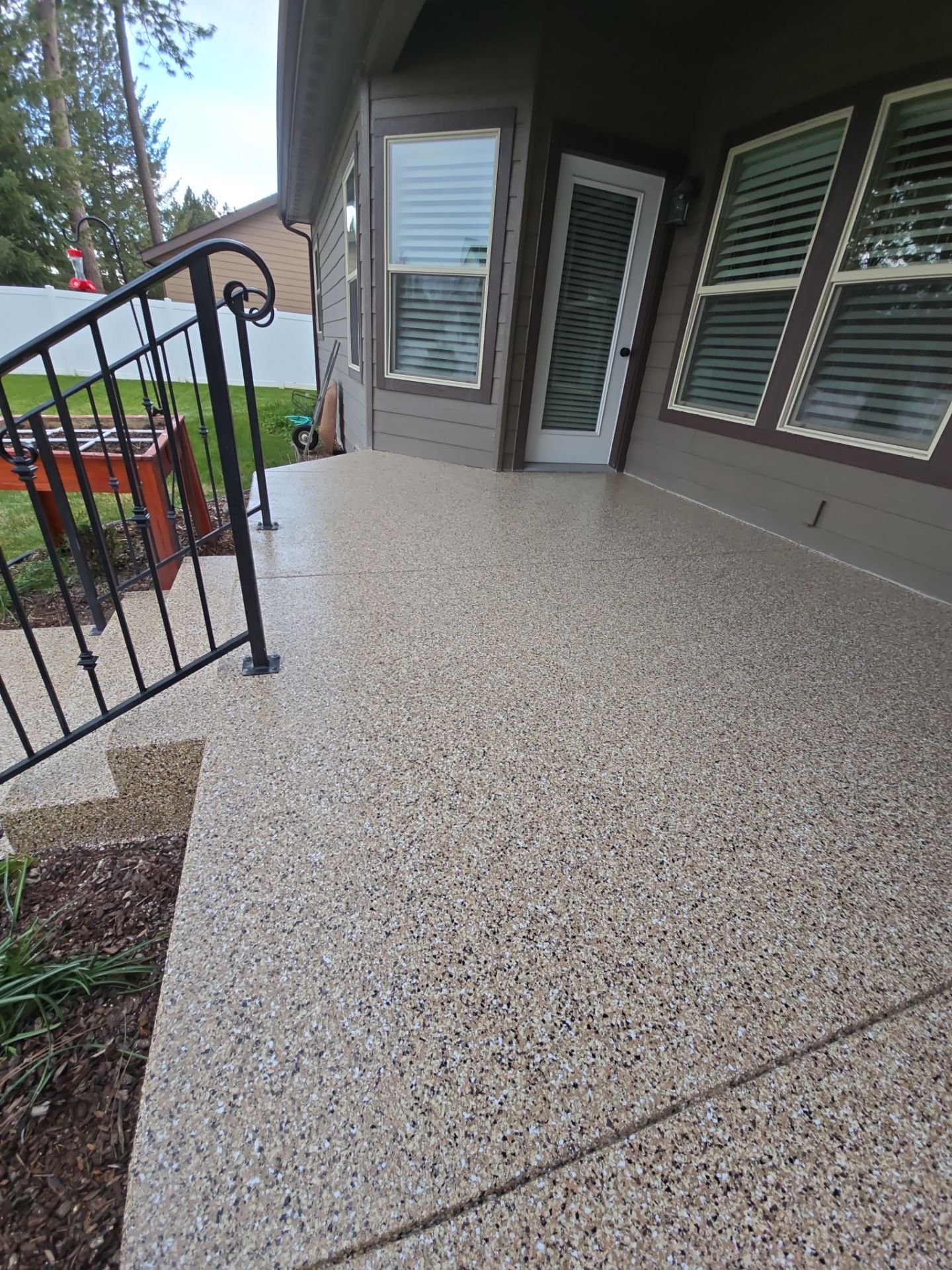 Patio Transformation using Sandstone by Croc Coatings, LLC