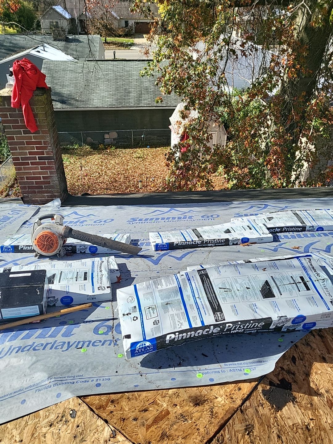 ATLAS PINNACLE COLOR: OYSTER SHELL DRIP EDGE: WHITE by Eagle Eye Roofing