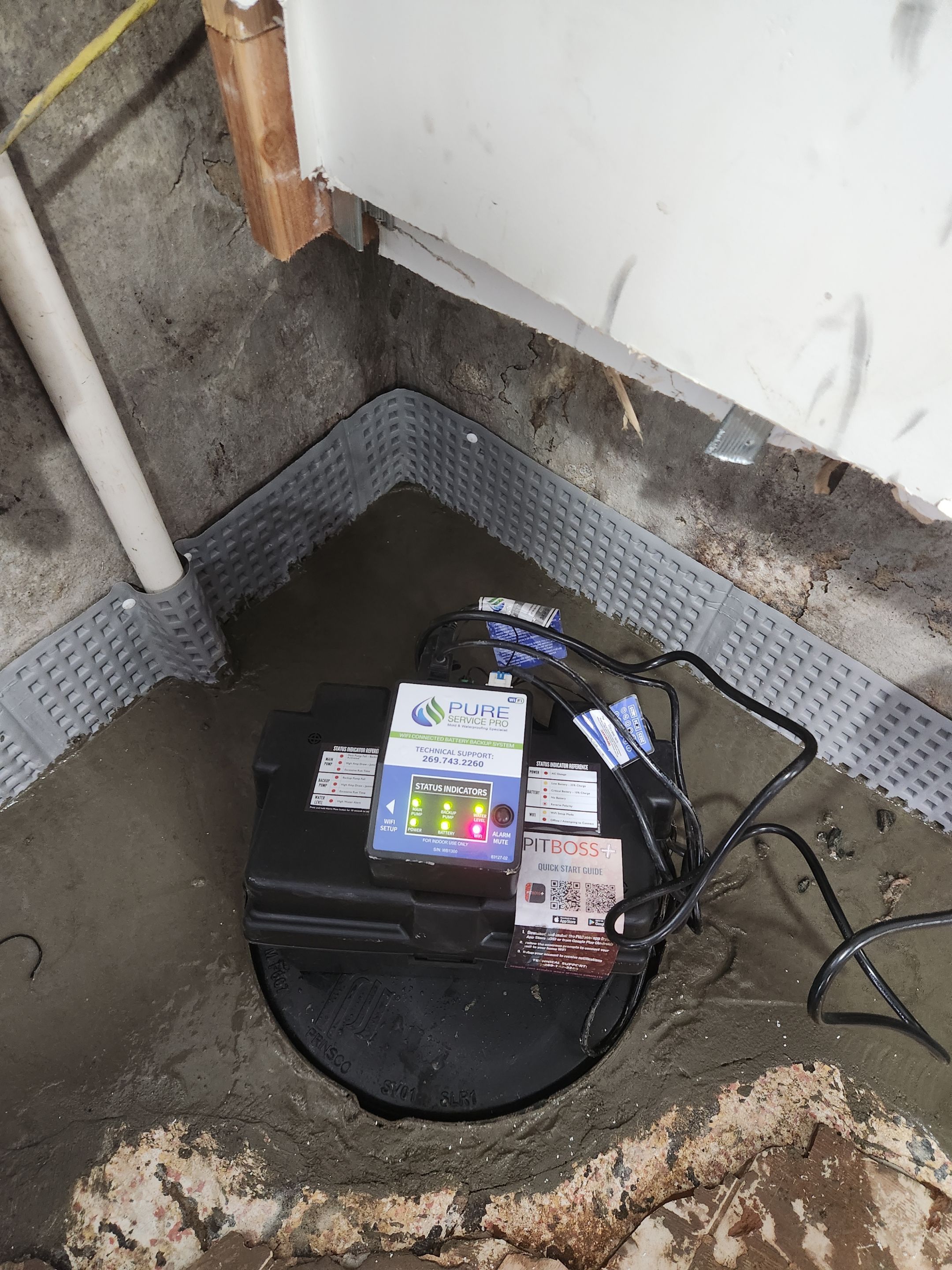 Interior French Drain Kearny NJ by Pure Service Pro, LLC 