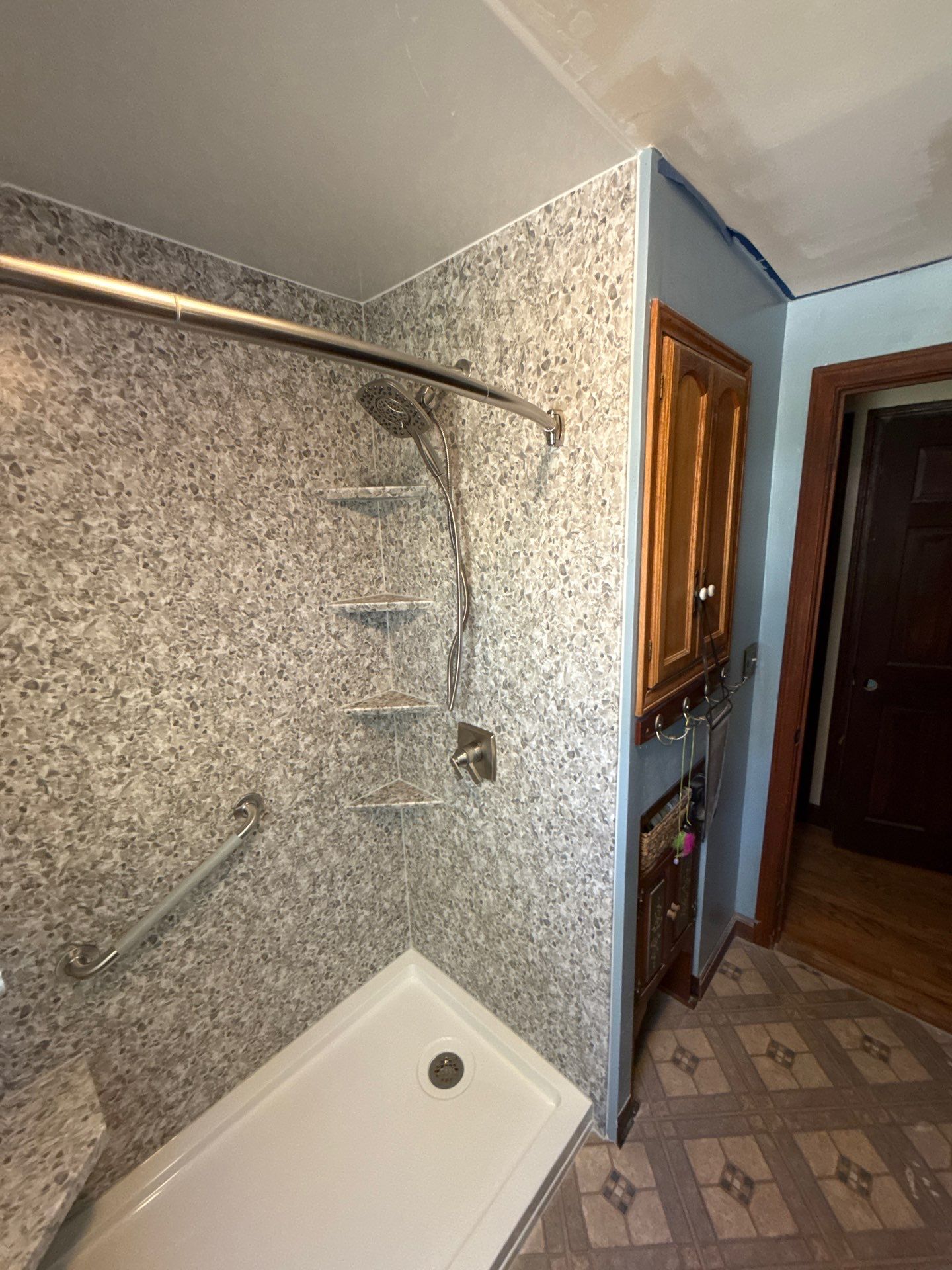 Tub to Walk-In Shower Conversion in Colebrook, CT by Yankee Home Improvement