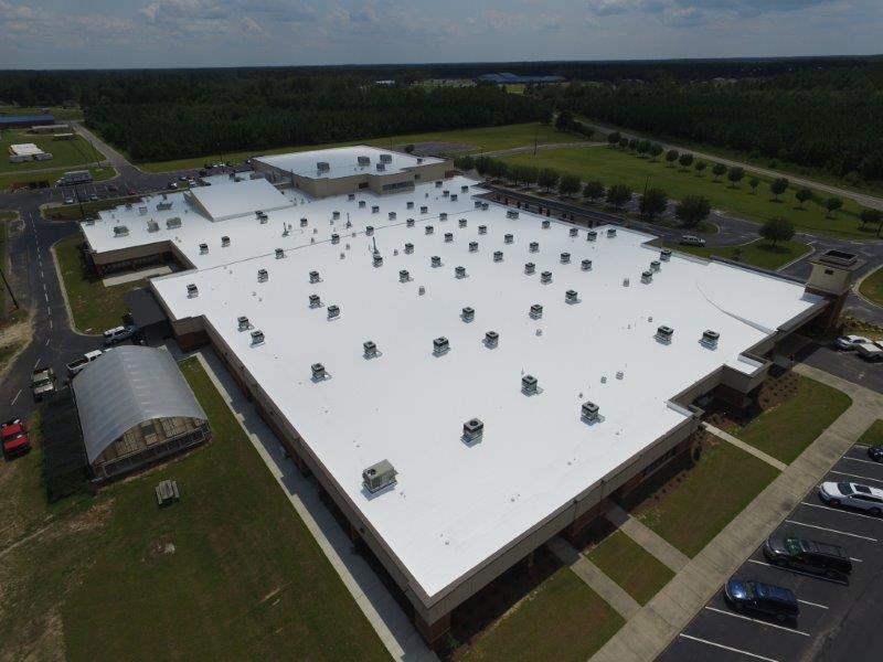 123,450 Sq Ft - Commercial Membrane Roof Installation for Jeff Davis High School in Hazlehurst by Southern Roof Solutions