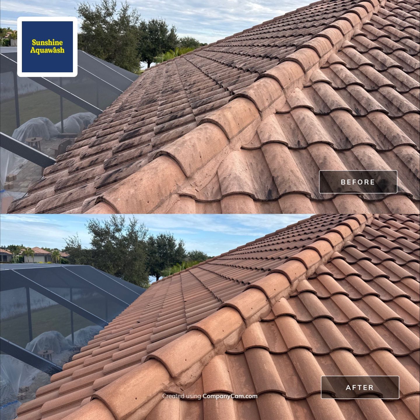 🌿 Tile Roof Cleaning in Lakewood Ranch — Safe for Plants & Tortoise-Friendly! 🐢✨ by Sunshine AquaWash