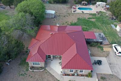 Residential Roof Replacement using Metal 1" Double Lock
