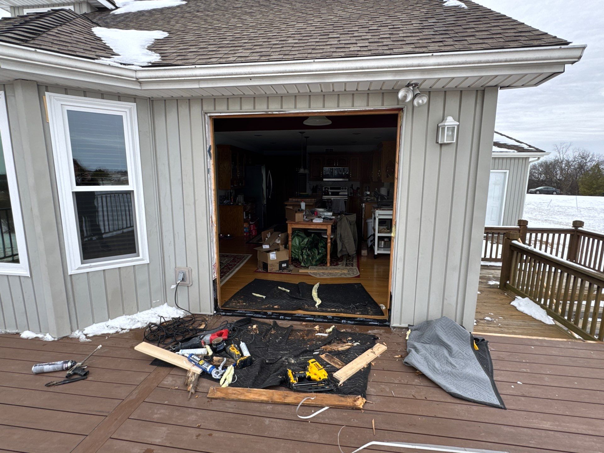 Window Installation using Heartland Triple Pane windows and sliding Patio doors by EEC  Windows, Siding & Roofing 