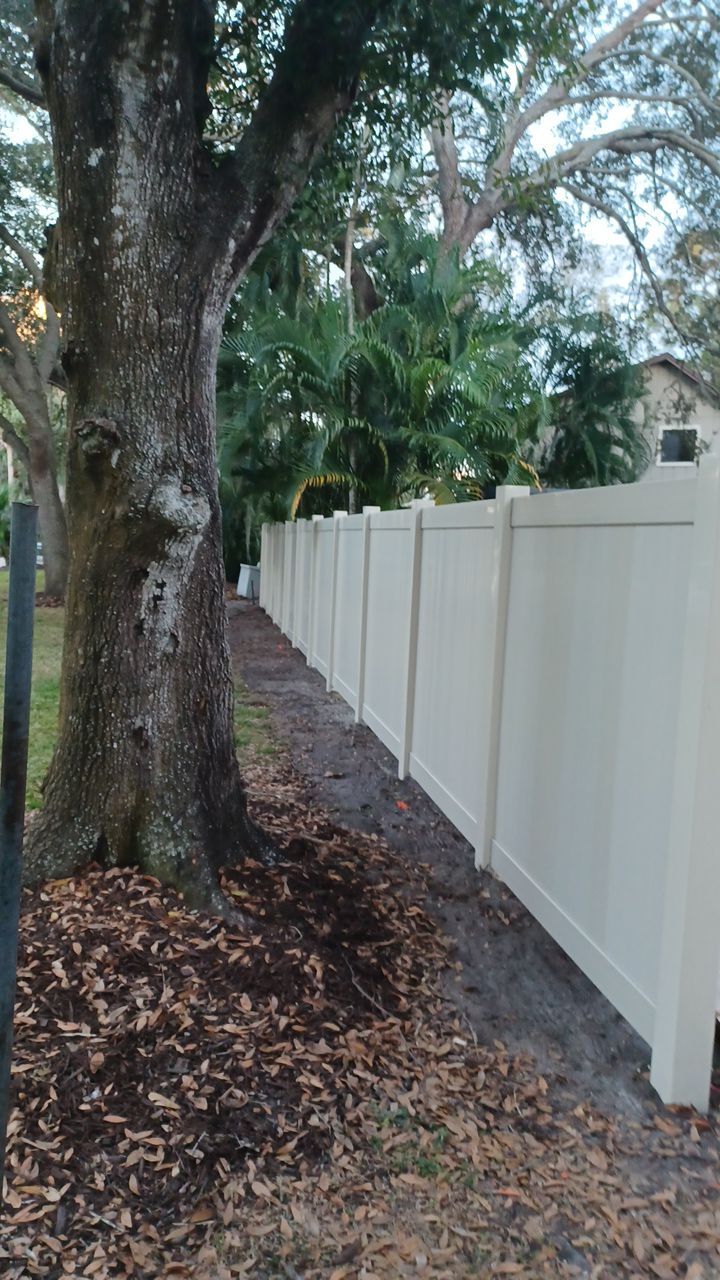 Sarasota, FL 6ft. Tall Tan Vinyl Privacy Fence  by Asap fence and gates, LLC