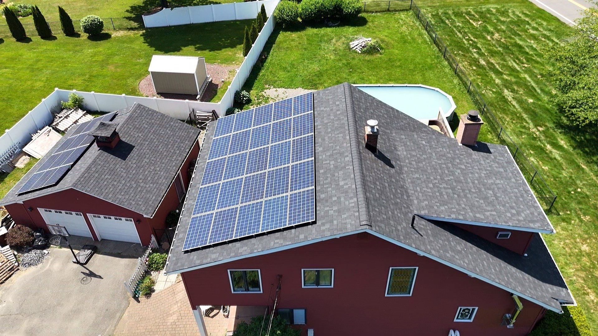 Solar Removal, Reinstall & Full Roof Replacement in Wilbraham, MA – Owens Corning Duration, Onyx Black by JOHNNYS PRO