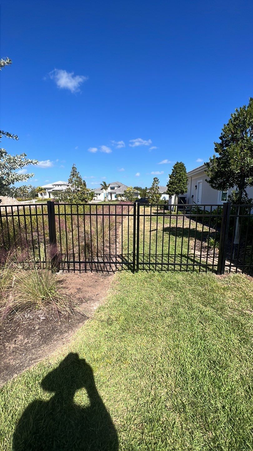 Aluminum Fence Installation using Black 3 Rail Aluminum Fence by Asap fence and gates, LLC