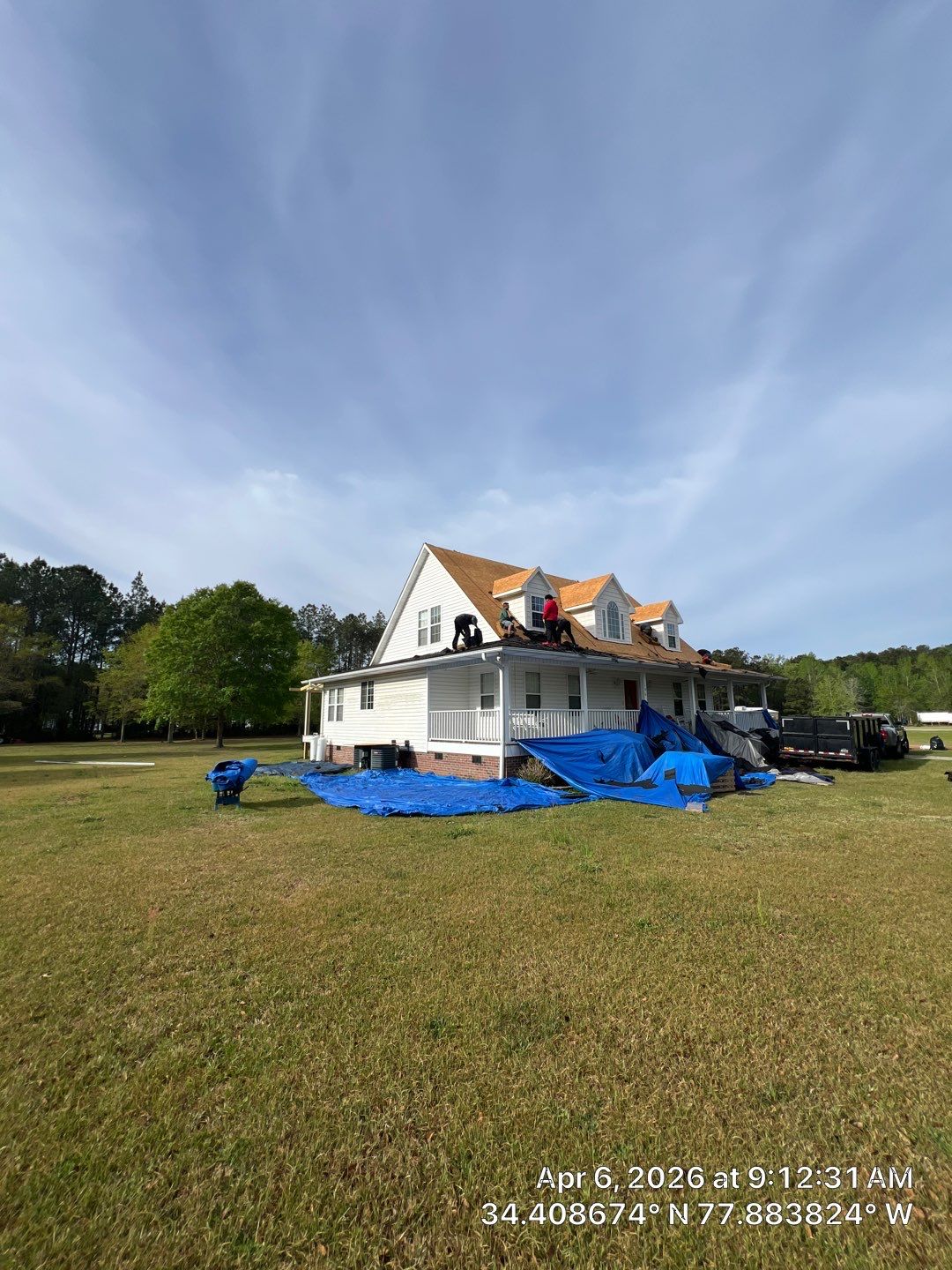 Rocky Point Insurance Claim Roof Replacement with CertainTeed Landmark PRO Colonial Slate by RGR Construction and Roofing, LLC