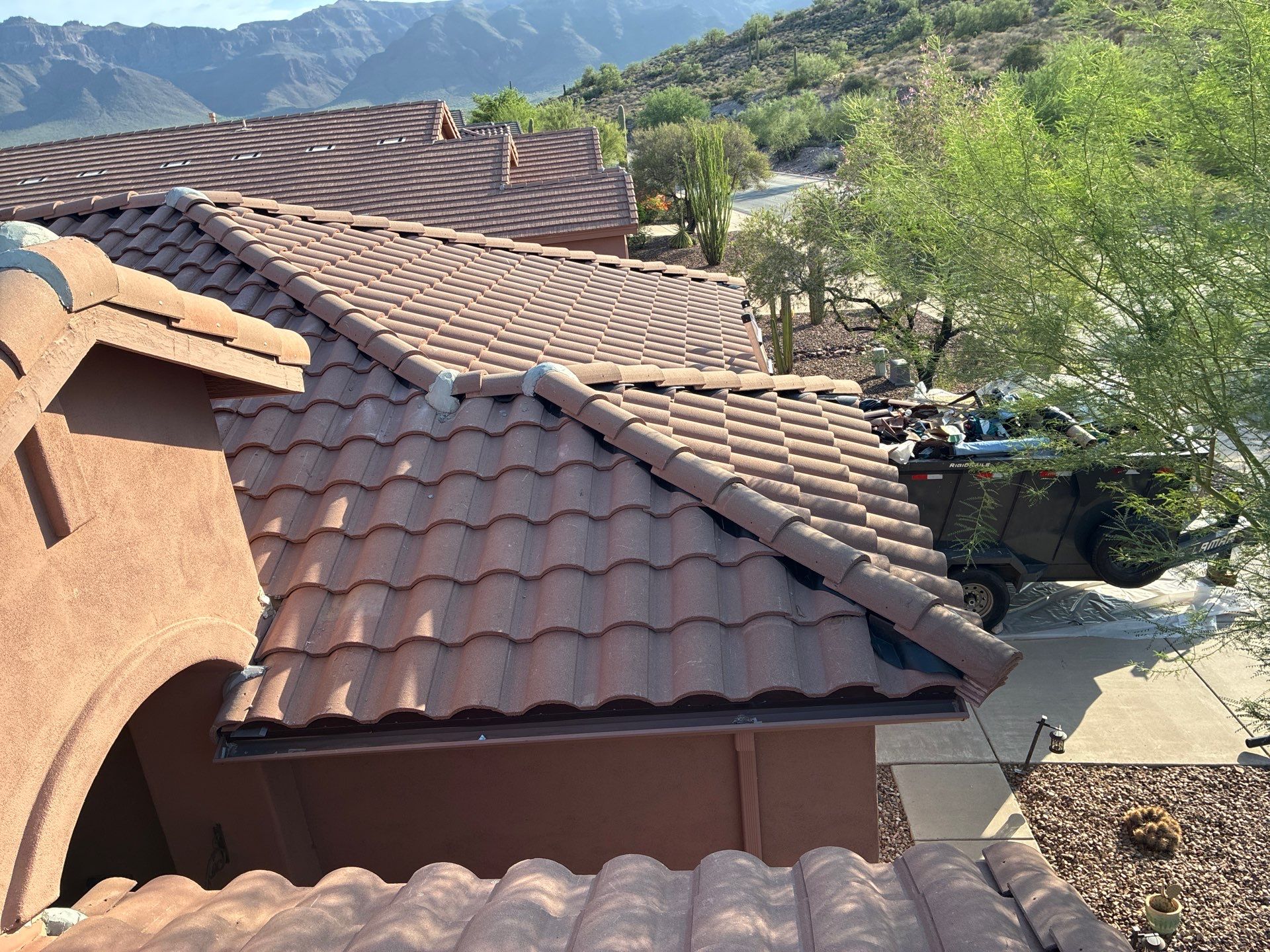 Residential Roof Install using Concrete Tiles in Gold Canyon by Weather-Tite Roofing