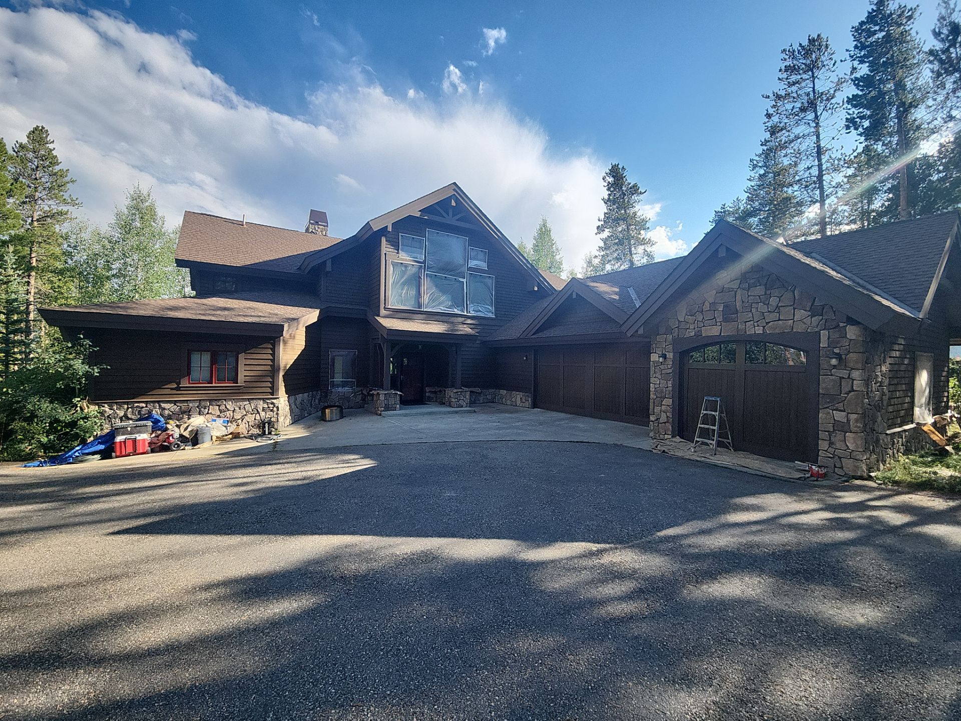 Exterior Painting Using Stain by Wheatley Creek Services